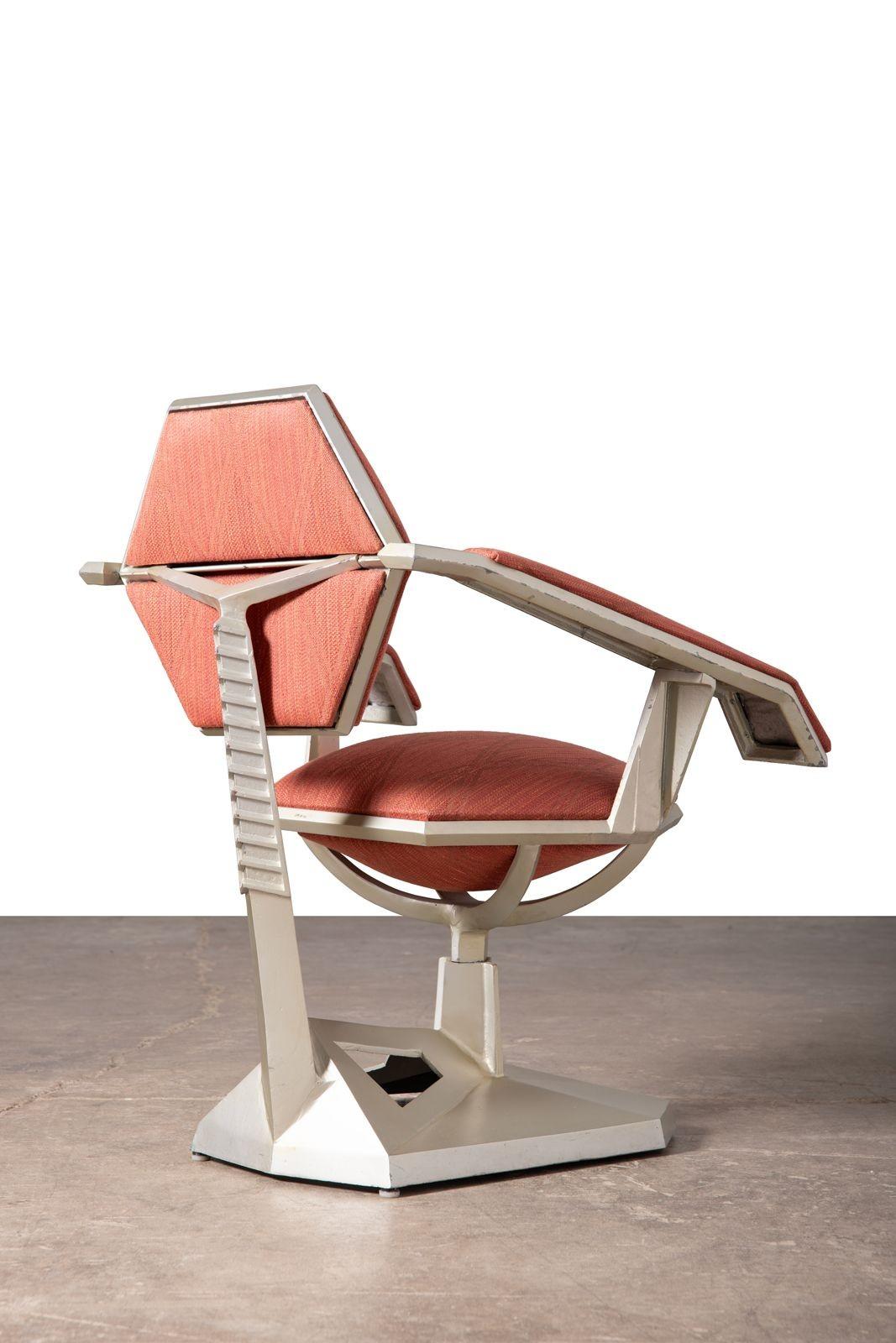 Aluminum Frank Lloyd Wright Custom Slant Arm Origami Chair for Price Tower 1956 For Sale