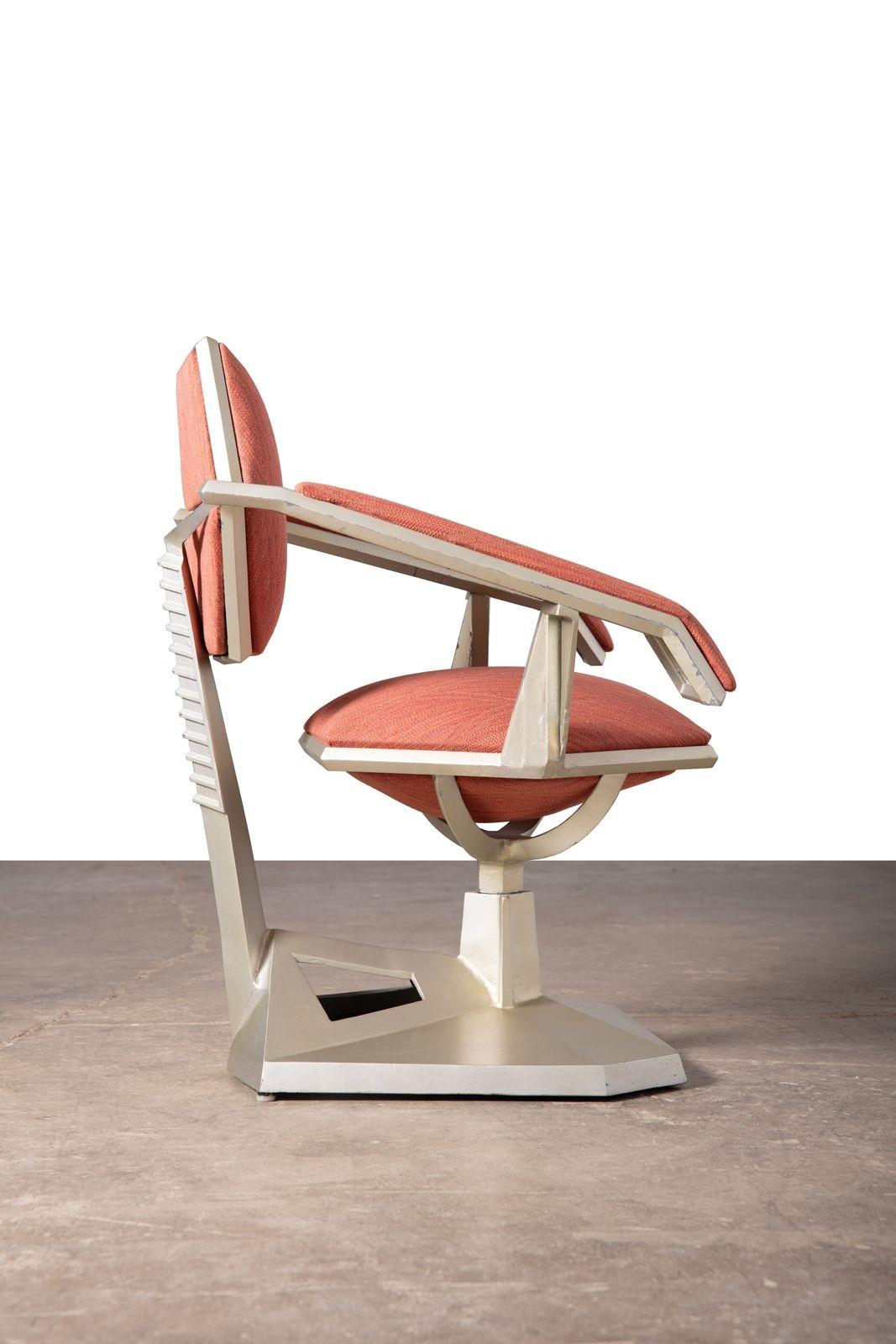 Frank Lloyd Wright Custom Slant Arm Origami Chair for Price Tower 1956 For Sale 1