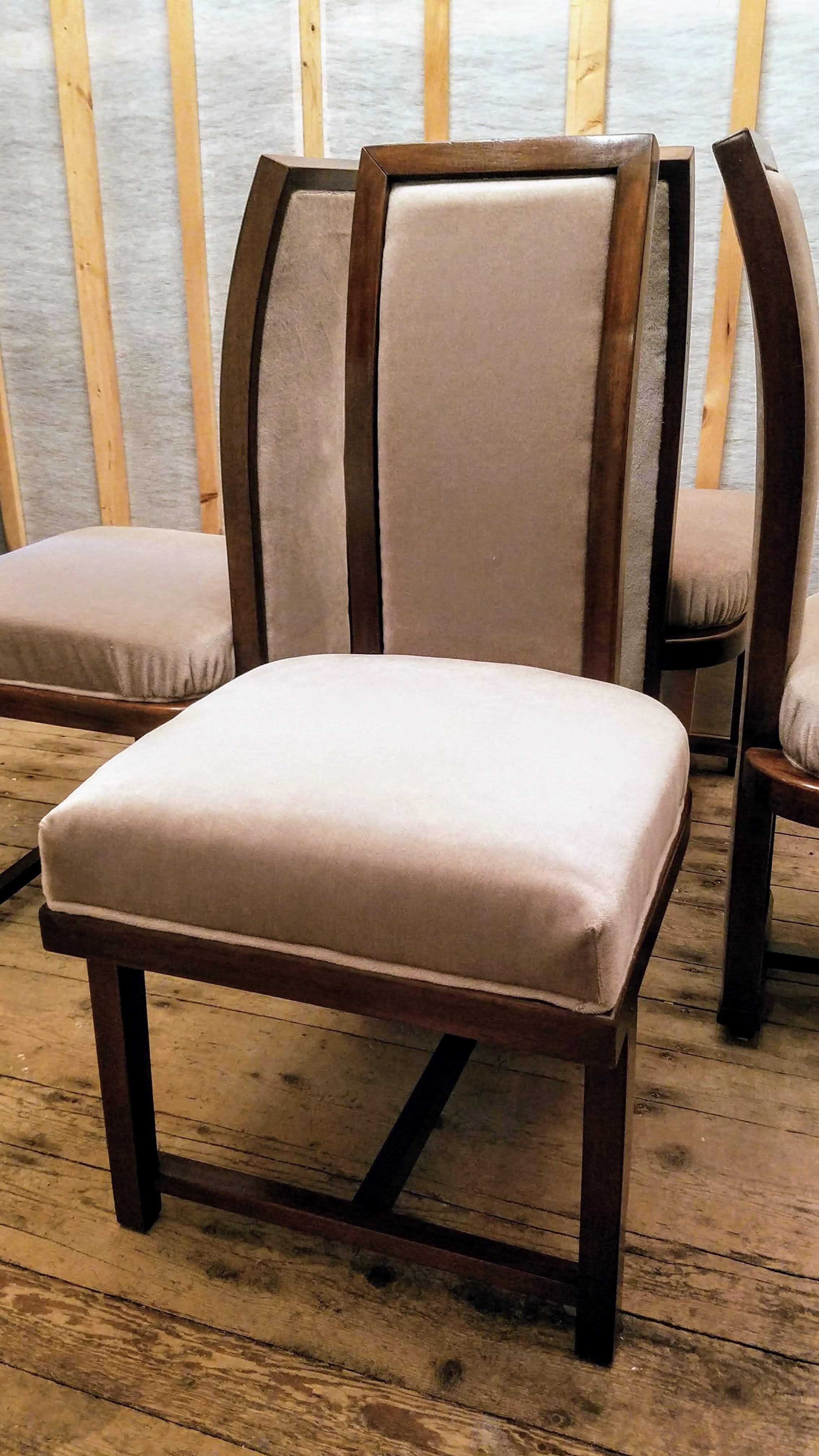 Mid-20th Century Frank Lloyd Wright Dining Chairs Set of Ten Taliesin for Heritage Henredon, 1955