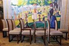 Frank Lloyd Wright Dining Chairs Set of Ten Taliesin for Heritage Henredon, 1955