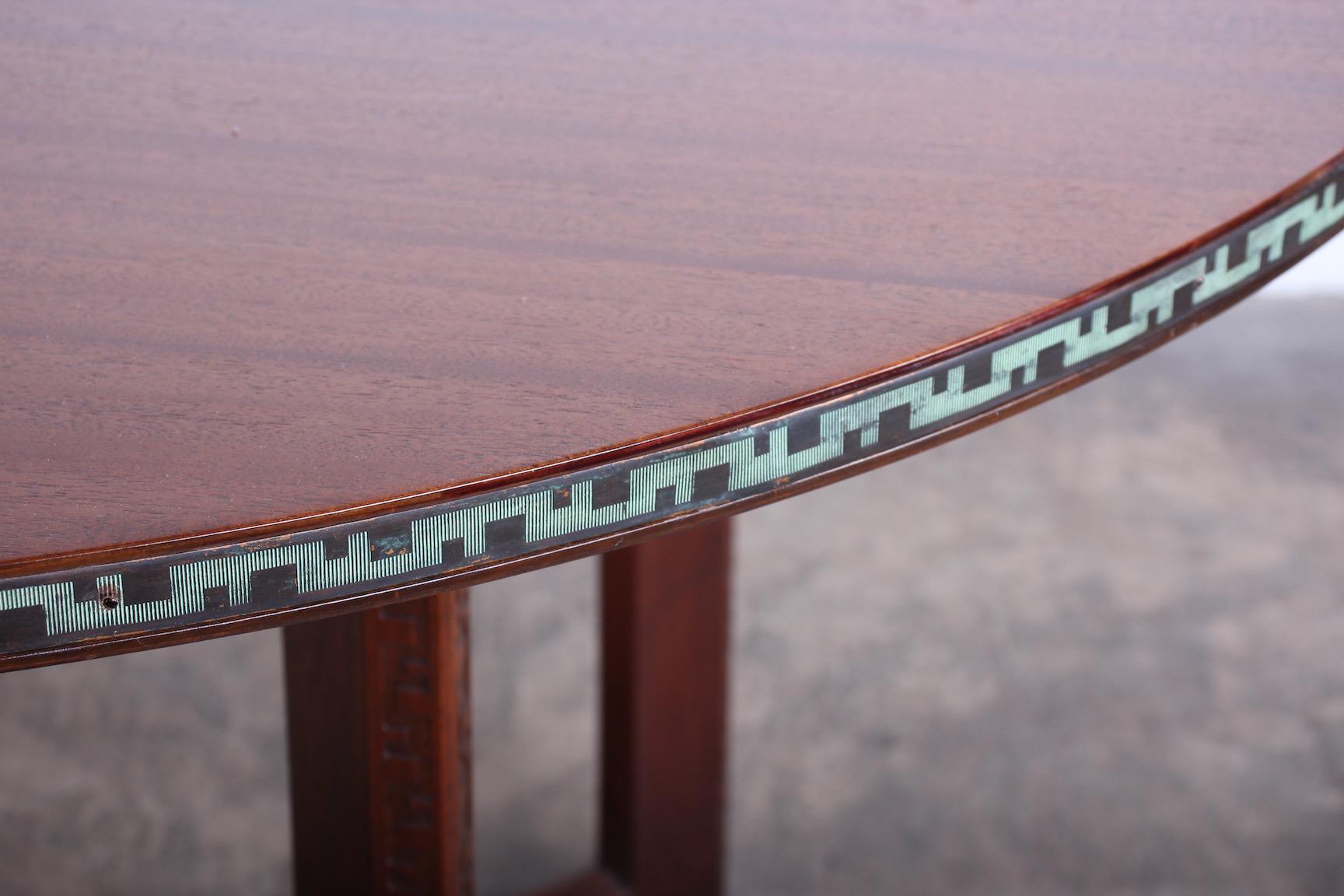 Mahogany Frank Lloyd Wright Dining Table for Henredon