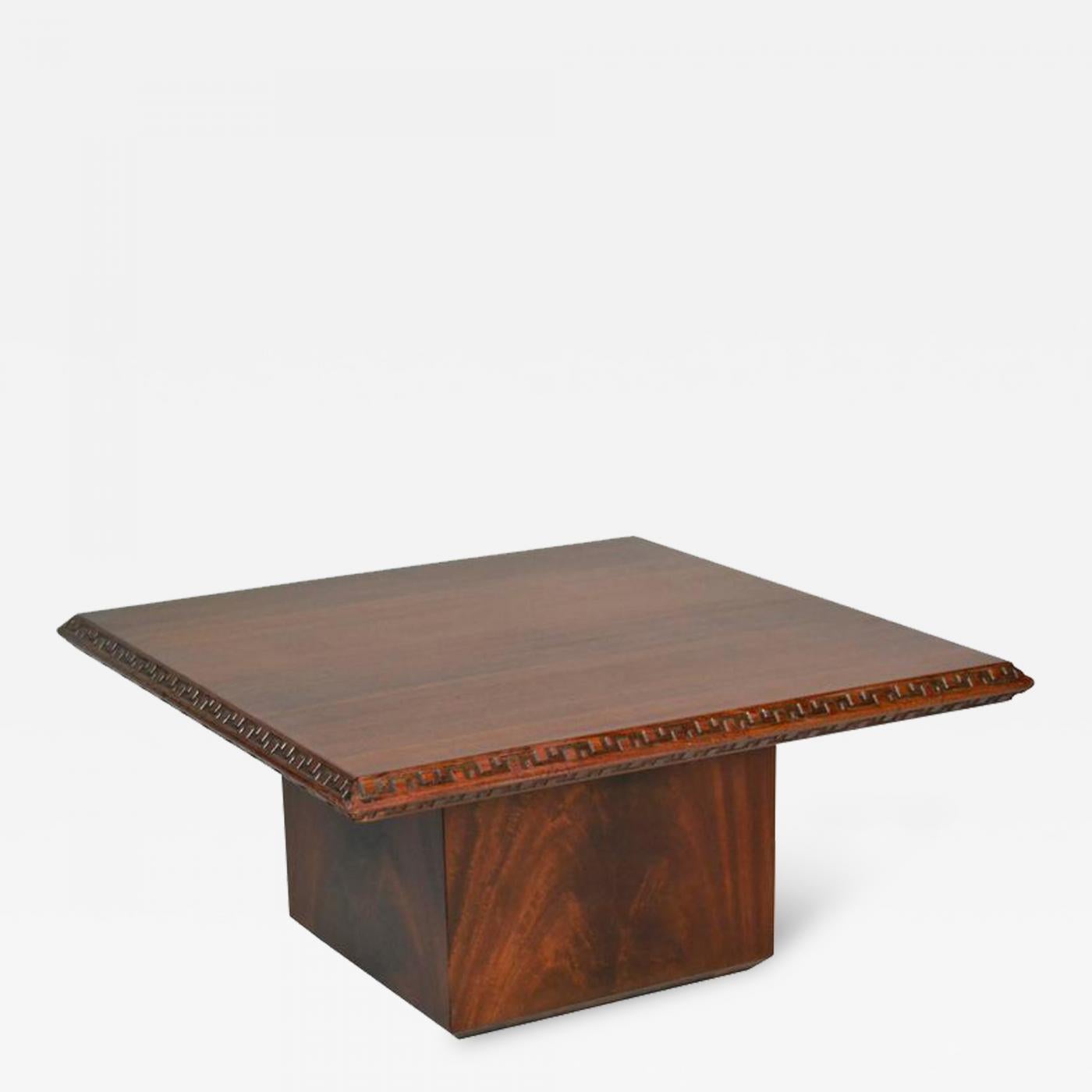 Frank Lloyd Wright Coffee Tables  Heritage Henredon Taliesin Mahogany, 1955 For Sale 2
