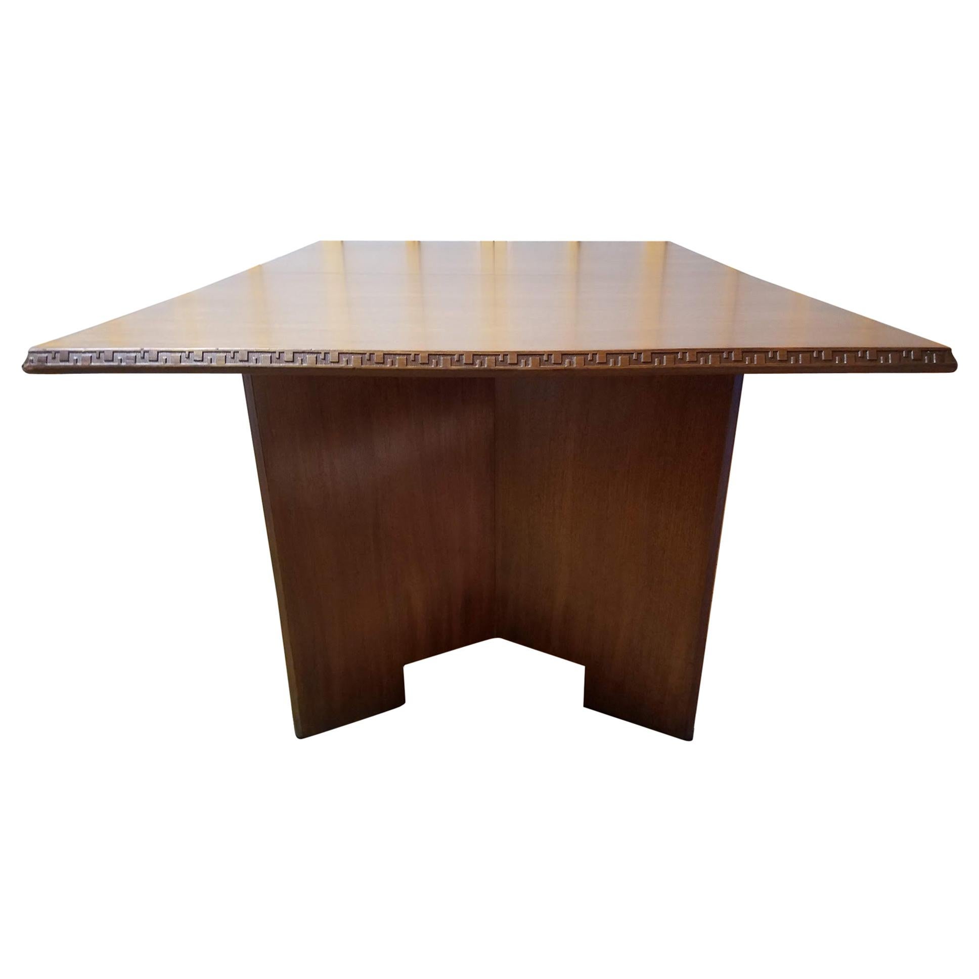 Frank Lloyd Wright Mahogany Dining Table Heritage Henredon Model 2002, 1955