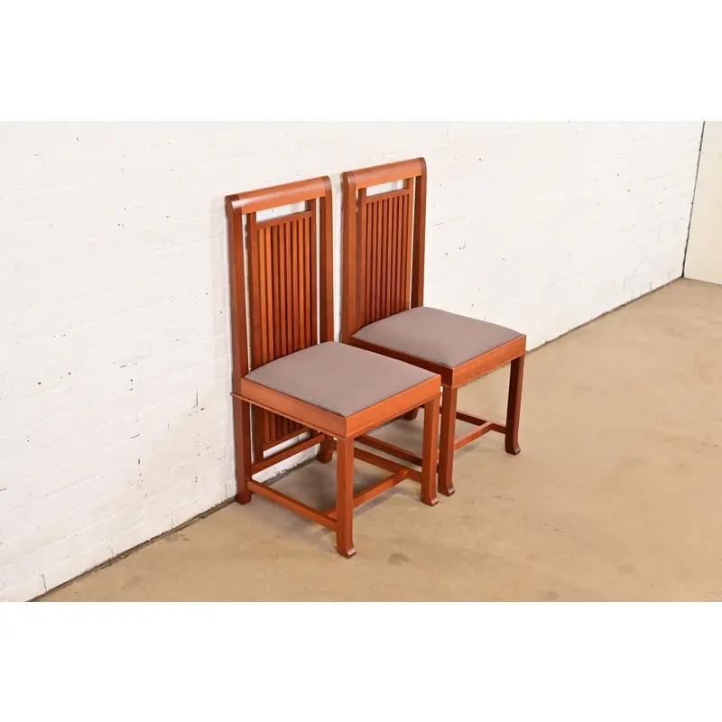 Frank Lloyd Wright for Cassina Arts and Crafts Cherry Wood Dining ...