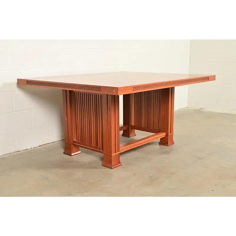 Frank Lloyd Wright for Cassina Arts and Crafts Cherry Wood Dining Table ...