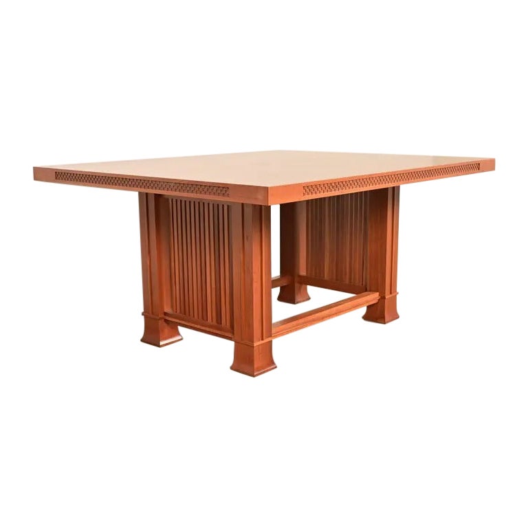 Frank Lloyd Wright for Cassina Arts & Crafts Cherry Wood Dining Table