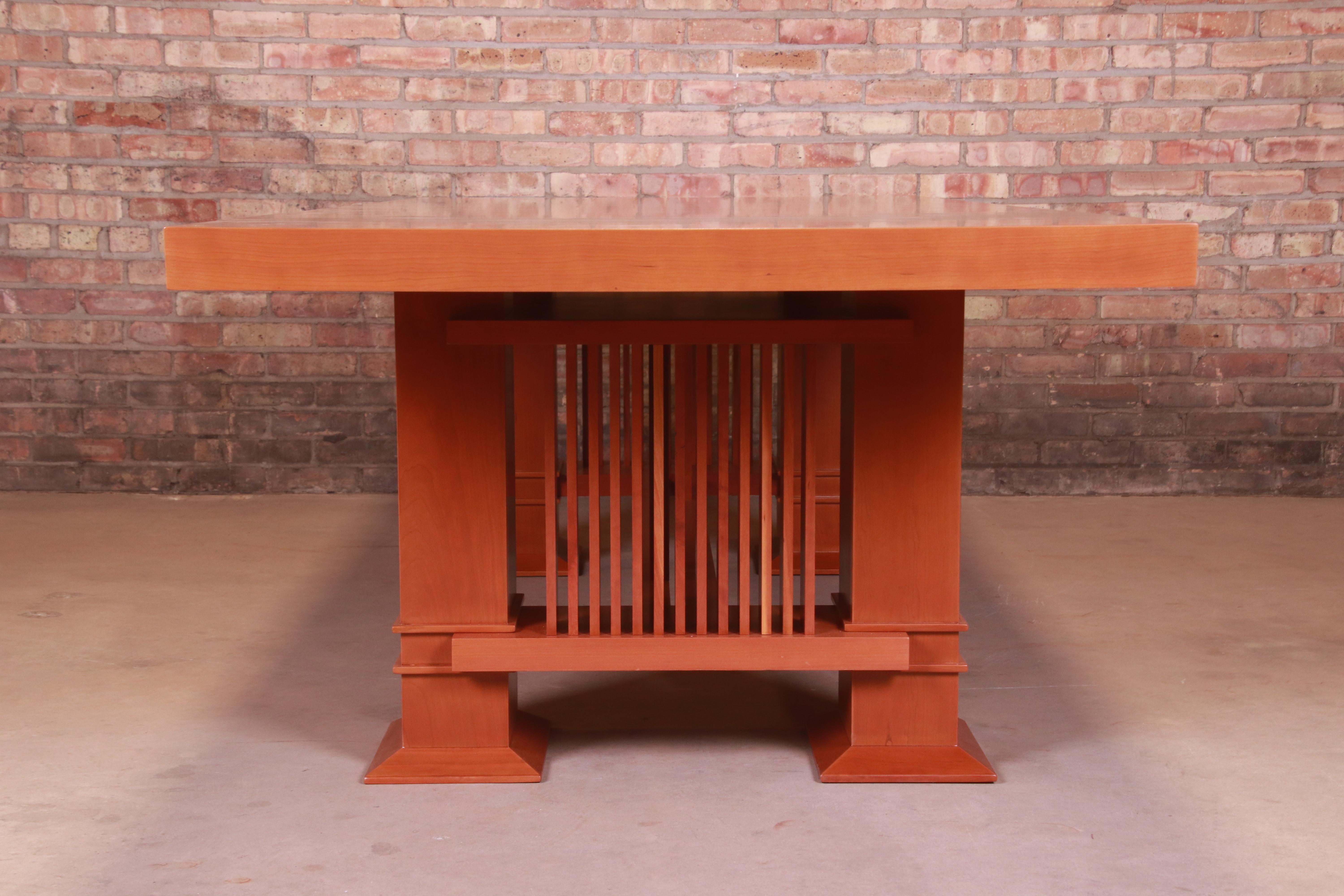 Frank Lloyd Wright for Cassina Arts & Crafts Dining Set, 1986 9