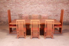 Frank Lloyd Wright for Cassina Arts & Crafts Dining Set, 1986