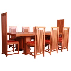 Frank Lloyd Wright for Cassina Arts & Crafts Dining Set, 1986