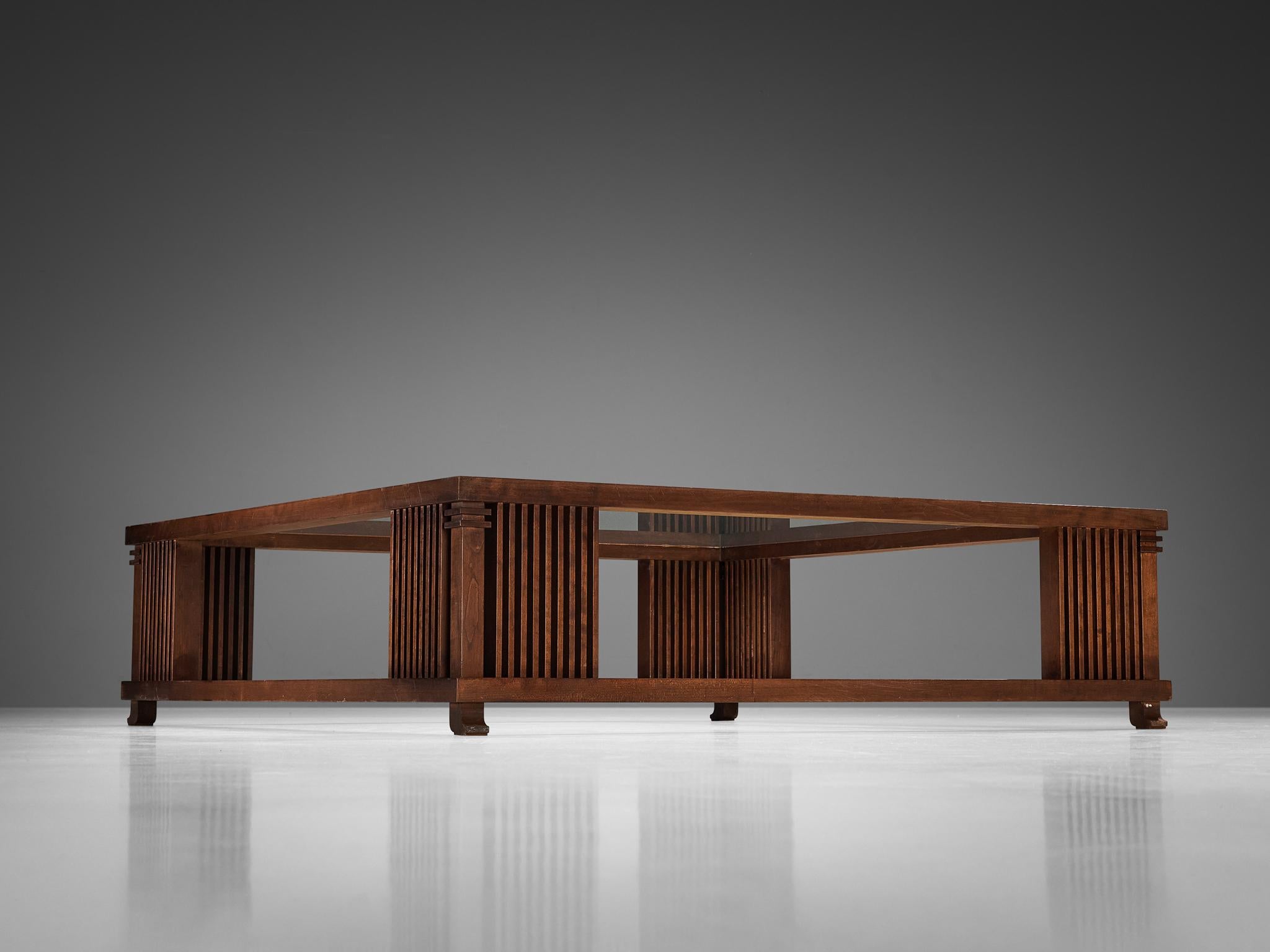 Frank Lloyd Wright for Cassina 'Robie' Coffee Table in Maple and Glass  For Sale 4