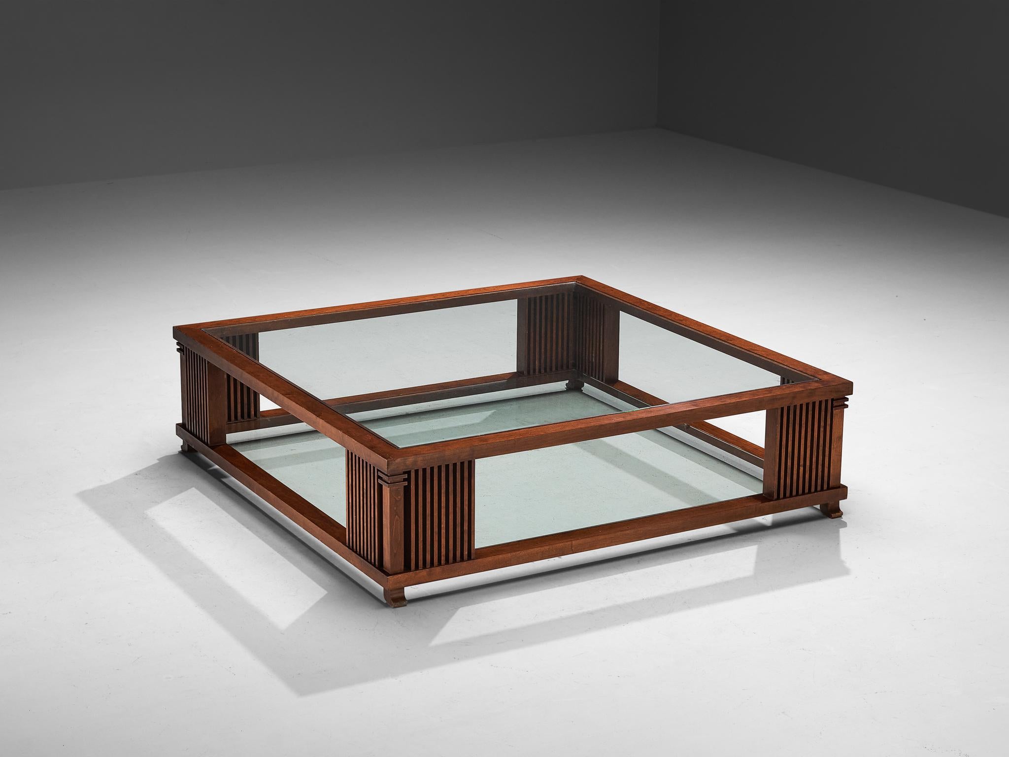 Frank Lloyd Wright for Cassina, coffee table, model 'Robie', maple, glass, Italy, 1986

Originally designed by Frank Lloyd Wright for the Robie House in 1908, Cassina reproduced this table in 1986. A well-constructed table with intricate details