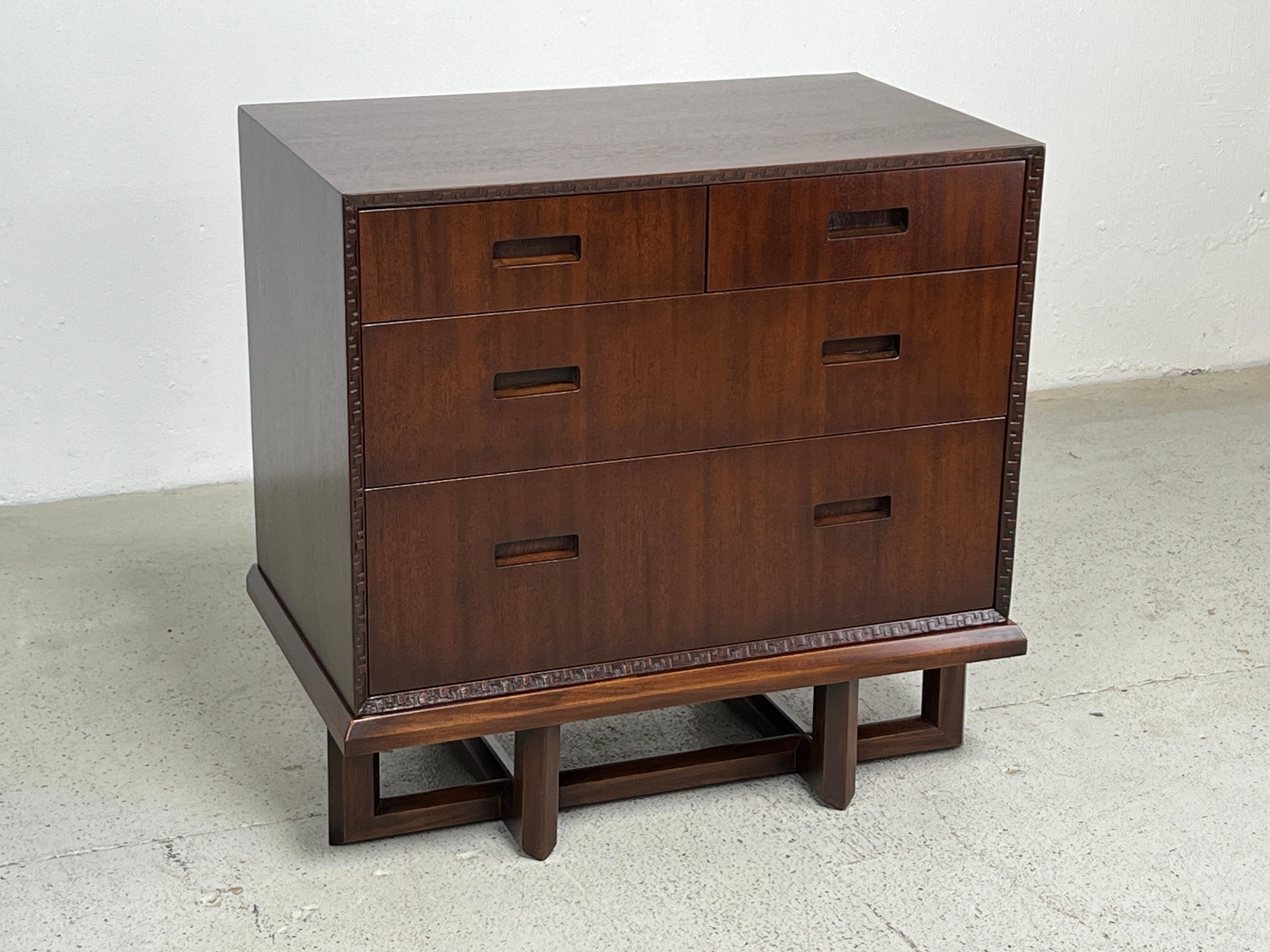 Mid-20th Century Frank Lloyd Wright for Henredon Chest on Stand