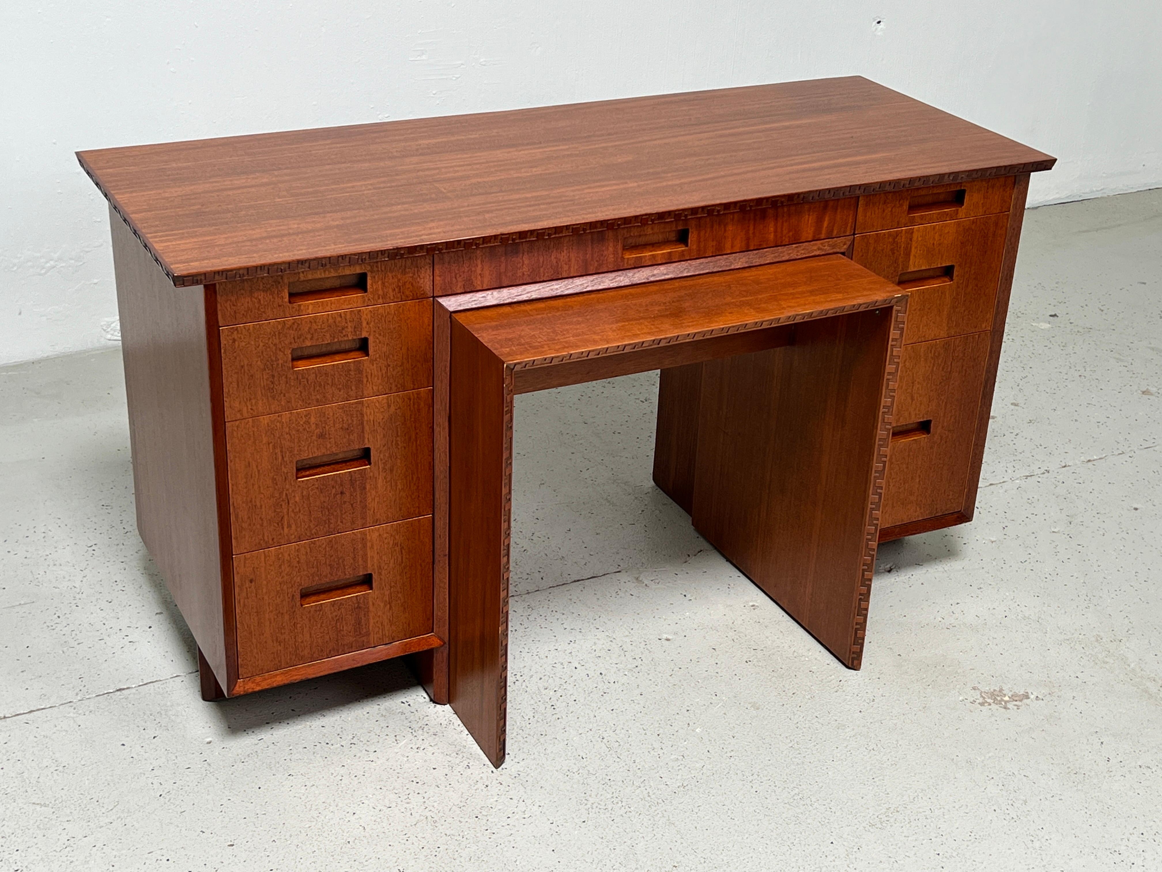 Mid-20th Century Frank Lloyd Wright for Henredon Desk For Sale
