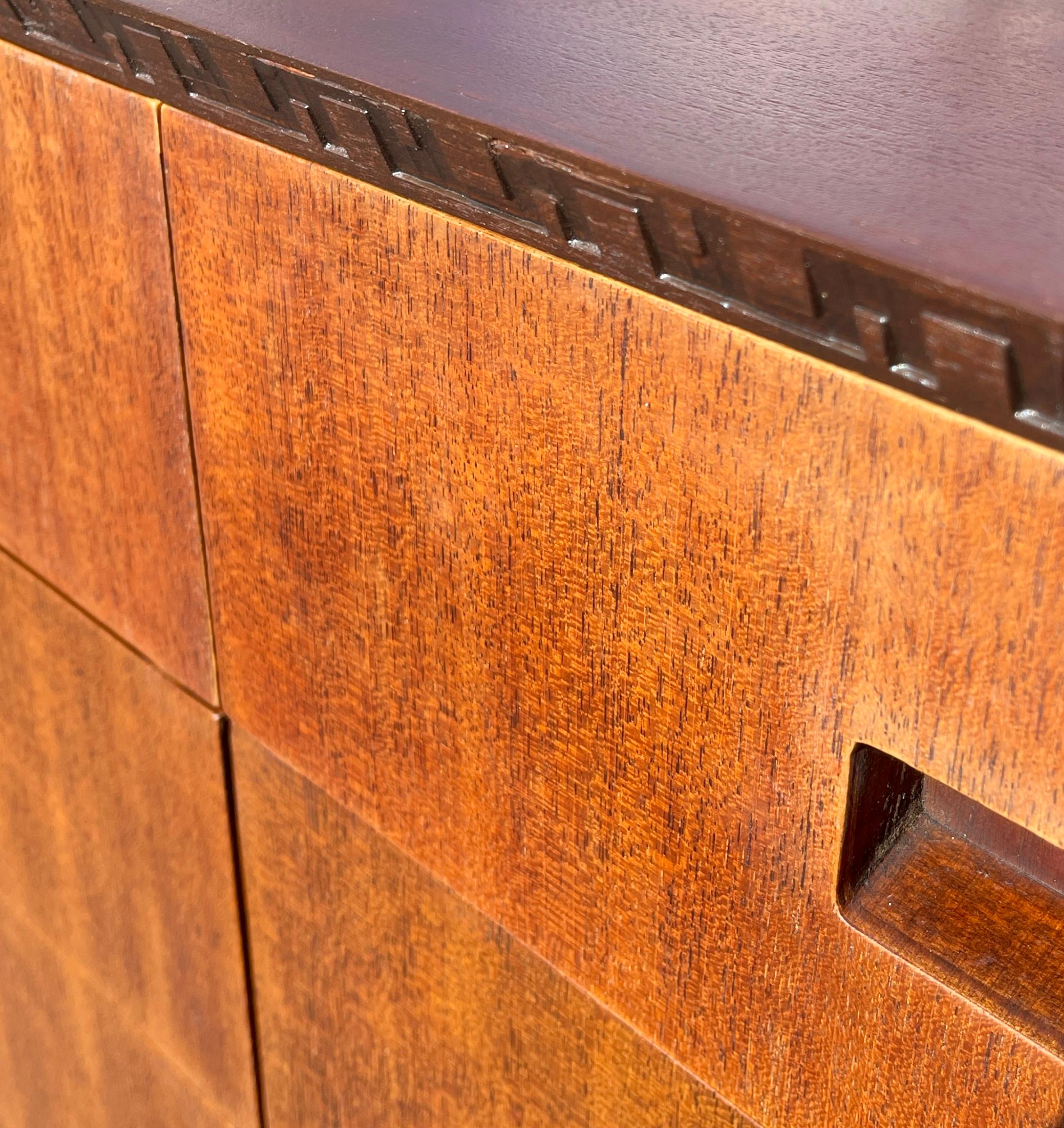 Frank Lloyd Wright for Henredon-Heritage Mahogany Dresser 8