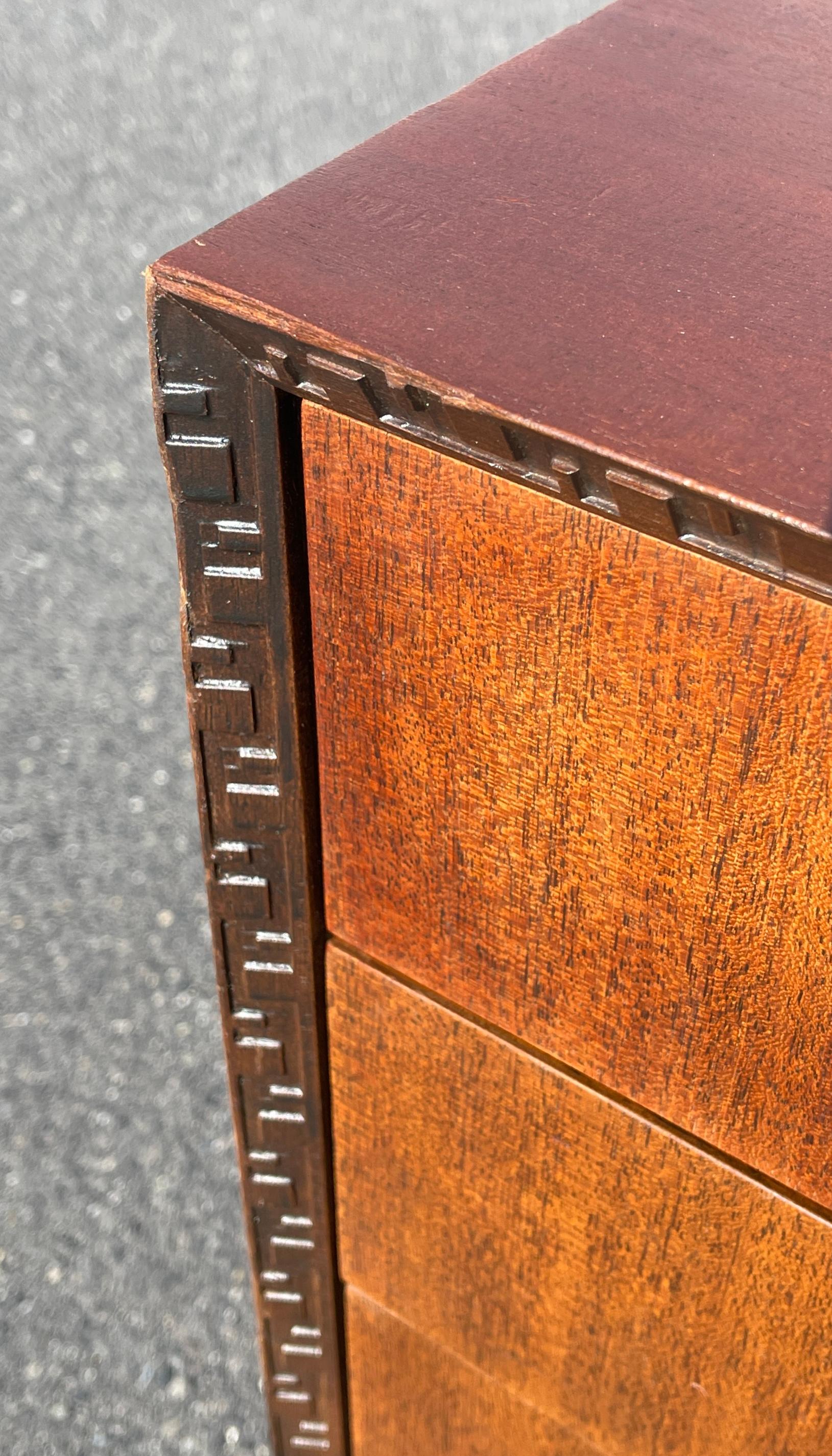 Frank Lloyd Wright for Henredon-Heritage Mahogany Dresser 9