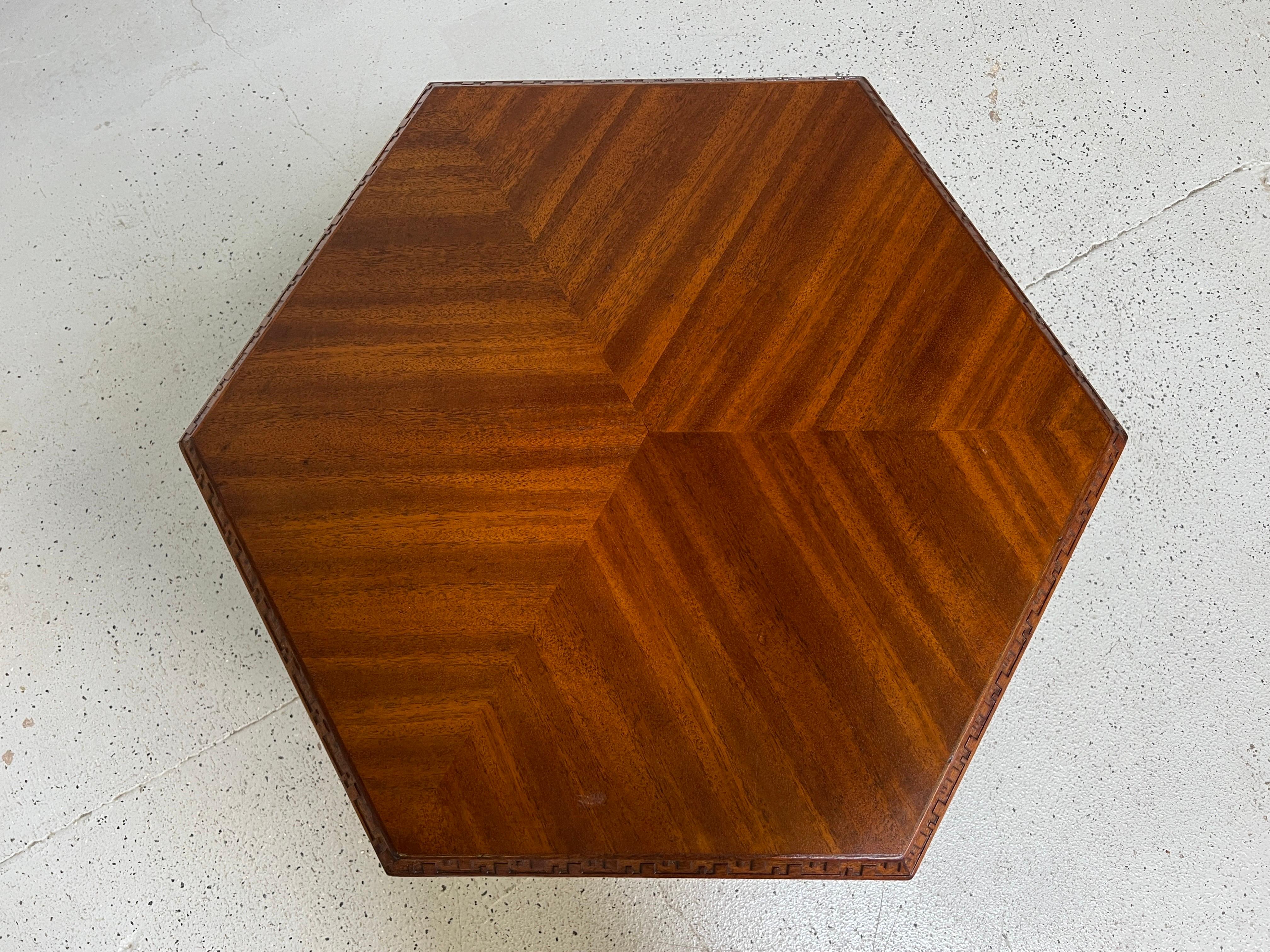 Frank Lloyd Wright for Henredon Hexagonal Table 6