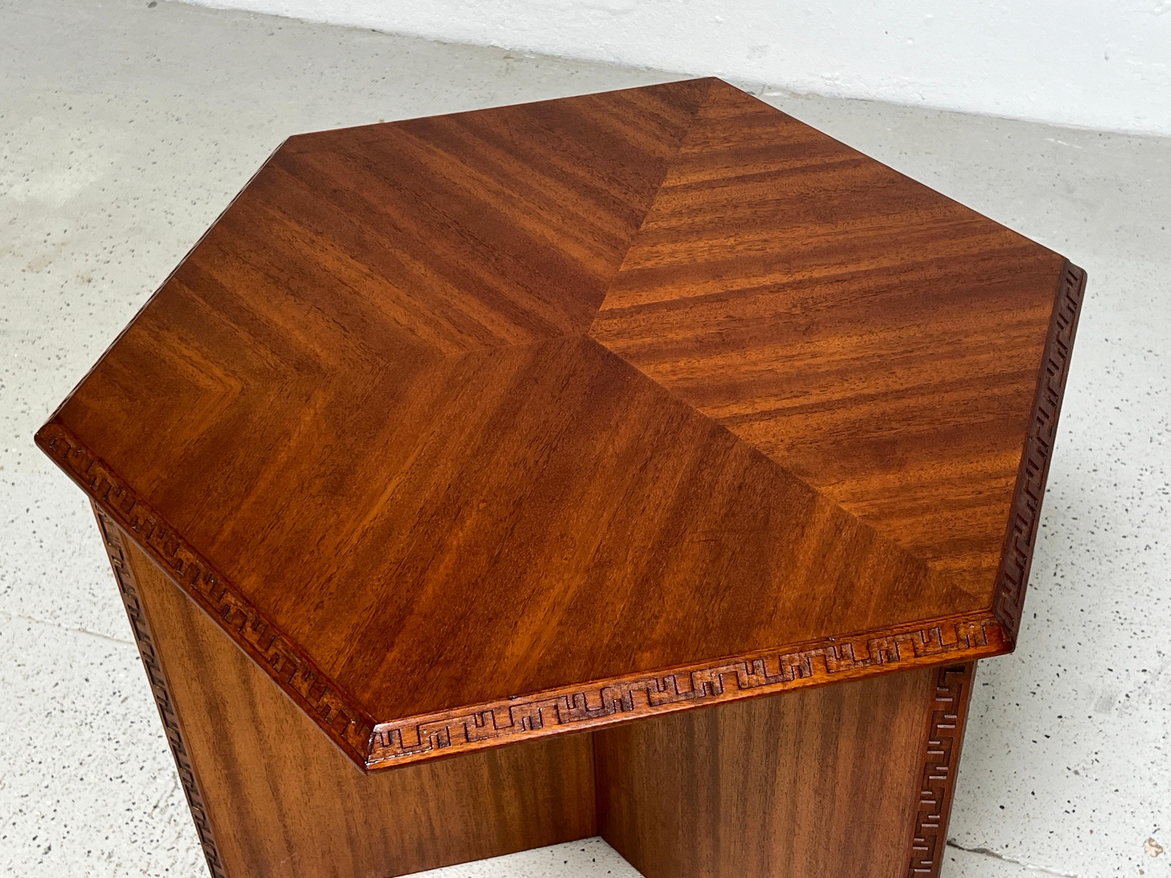 Frank Lloyd Wright for Henredon Hexagonal Table 7