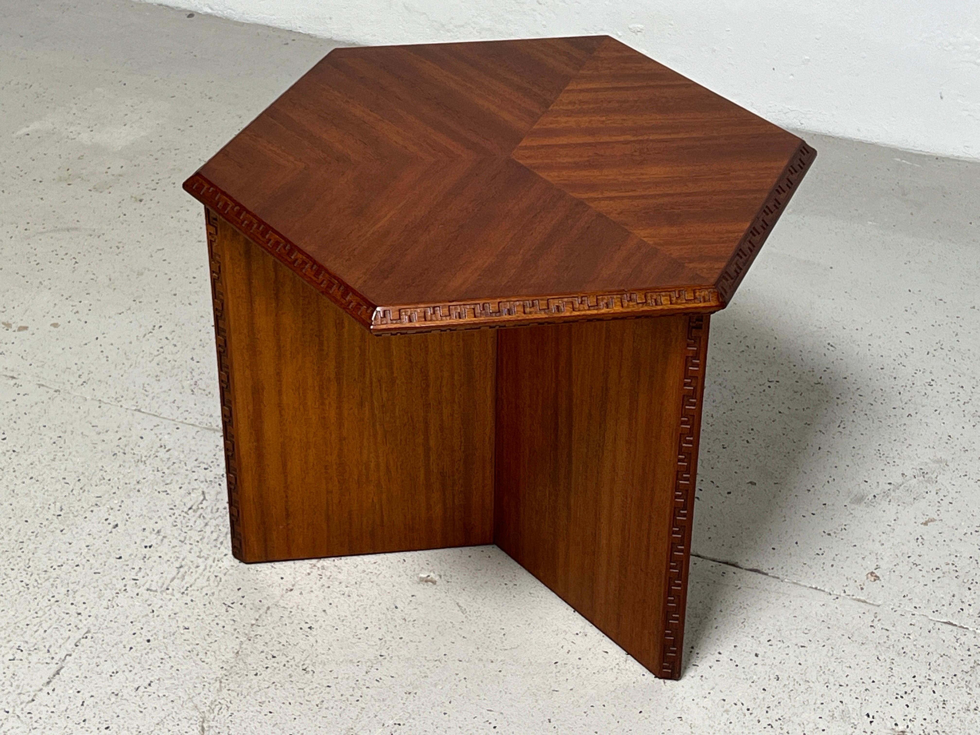 Frank Lloyd Wright for Henredon Hexagonal Table 9