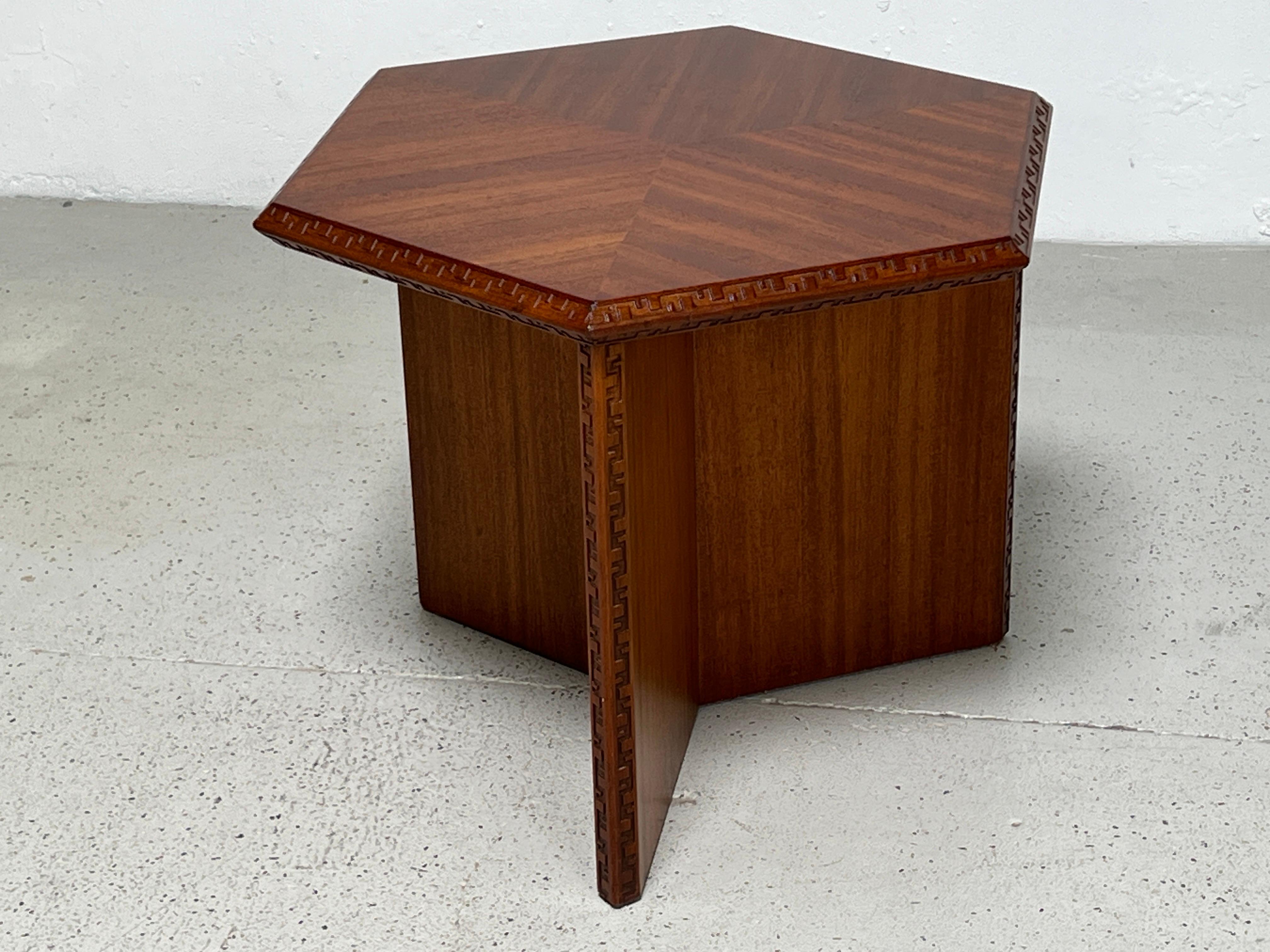 Frank Lloyd Wright for Henredon Hexagonal Table In Good Condition In Dallas, TX