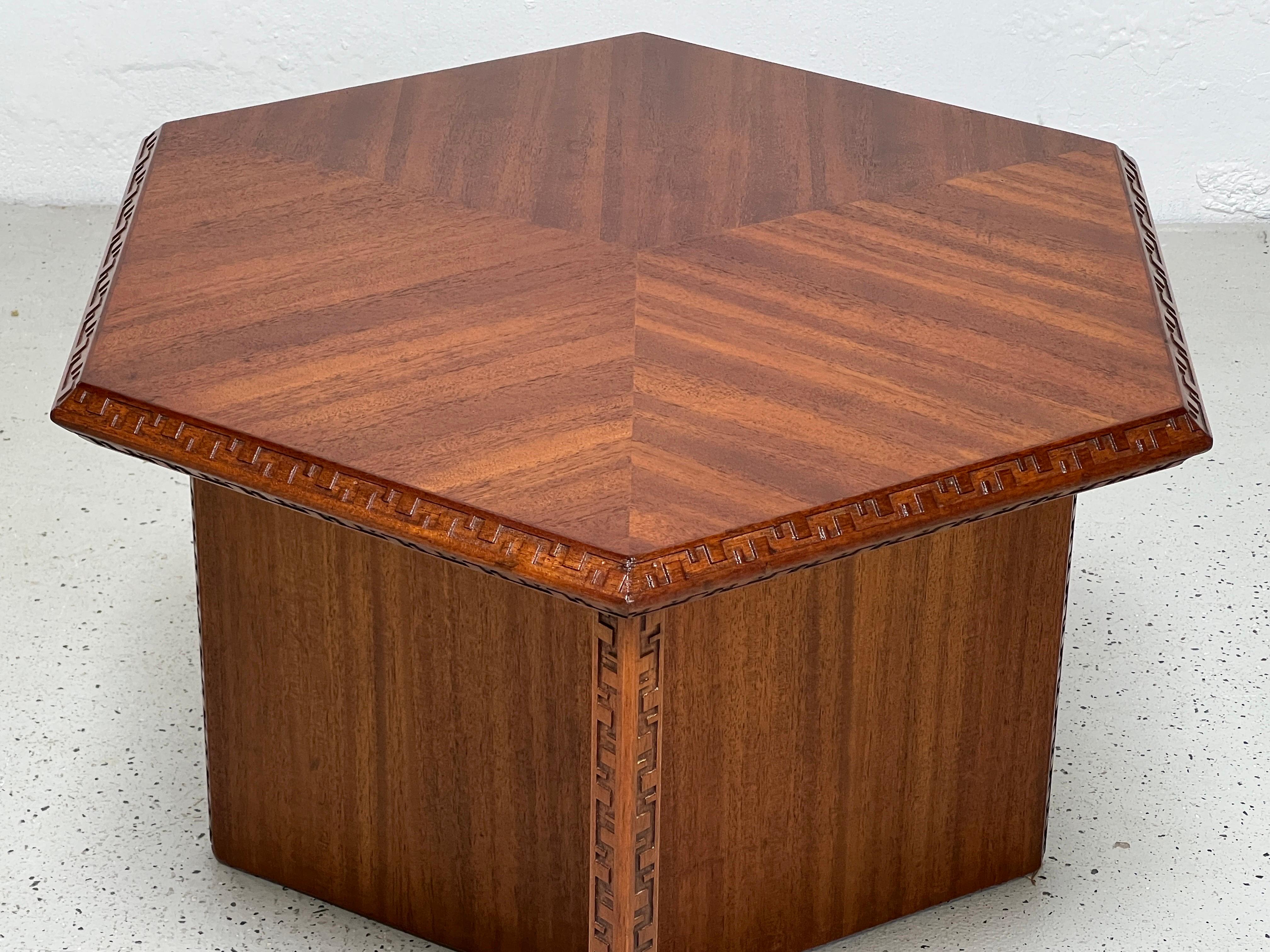 Frank Lloyd Wright for Henredon Hexagonal Table 1