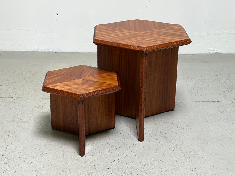 Frank Lloyd Wright for Henredon Hexagonal Table For Sale 4