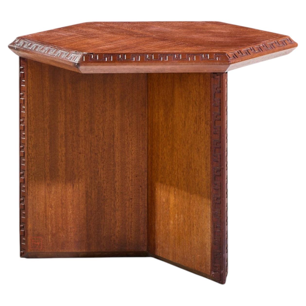 SOLD 05/20/26 Frank Lloyd Wright for Henredon Mahogany Taliesin Side End Table