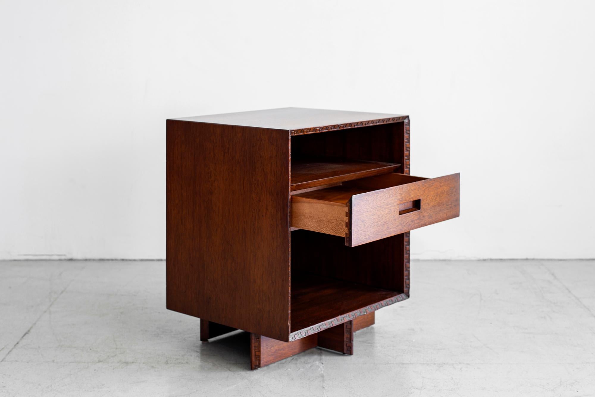 Frank Lloyd Wright for Henredon Nightstands In Good Condition In Beverly Hills, CA
