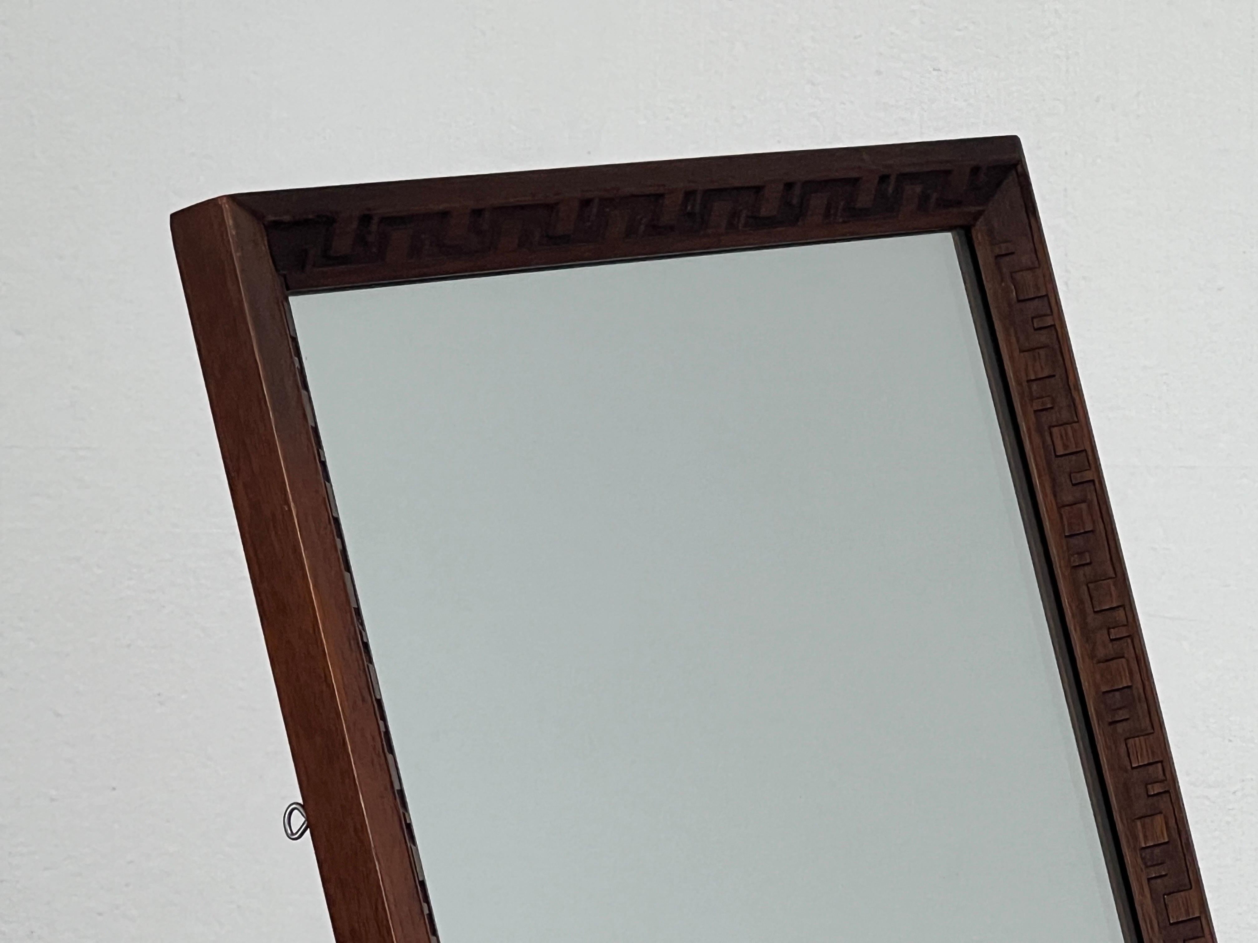 Frank Lloyd Wright for Henredon Table Mirror  In Good Condition For Sale In Dallas, TX