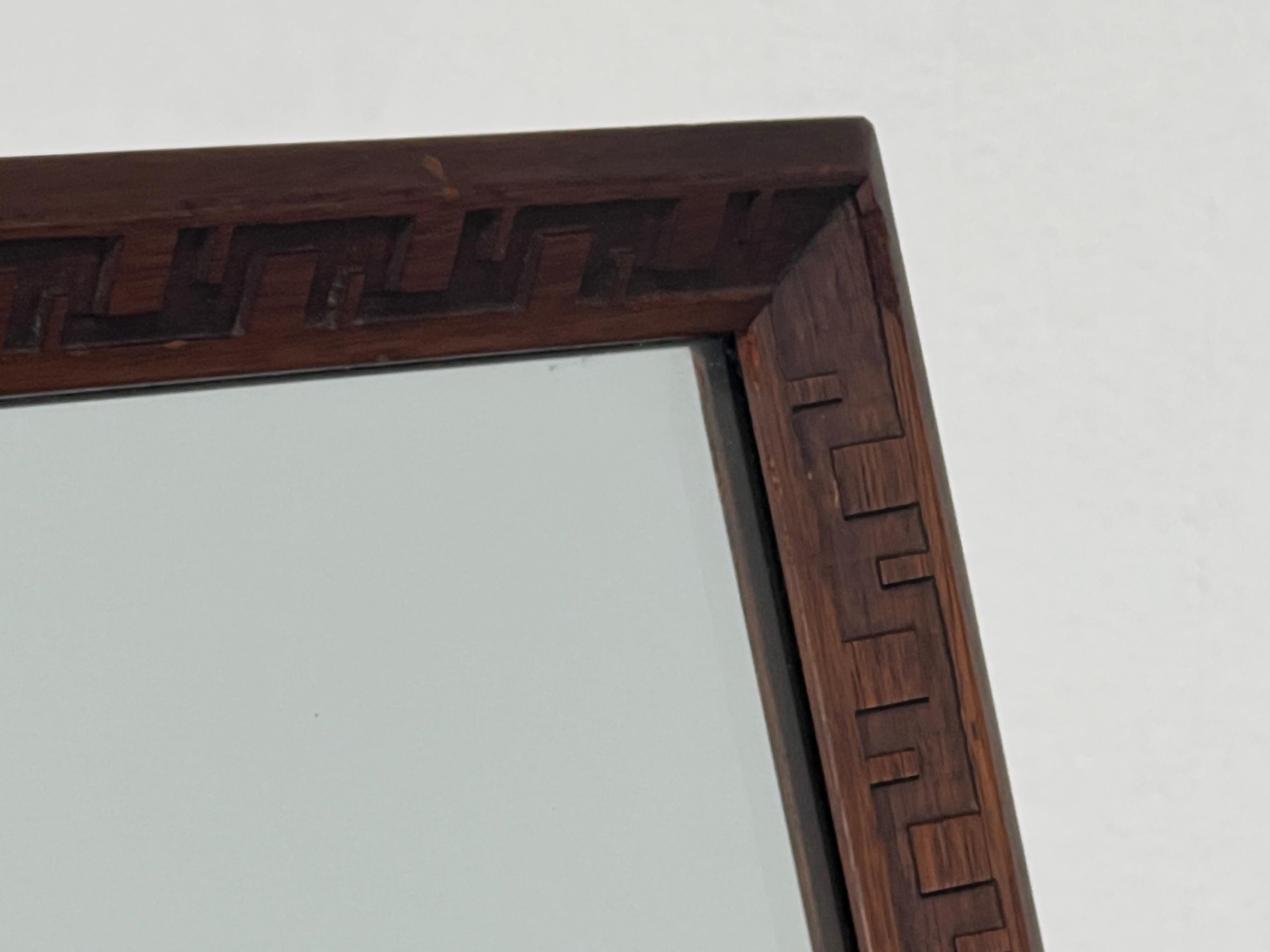Mahogany Frank Lloyd Wright for Henredon Table Mirror  For Sale