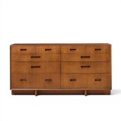 Frank Lloyd Wright for Henredon Taliesin 10 Drawer Mahogany Lowboy Dresser