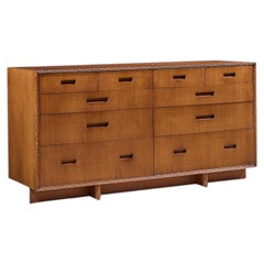 Frank Lloyd Wright for Henredon Taliesin 10 Drawer Mahogany Lowboy Dresser