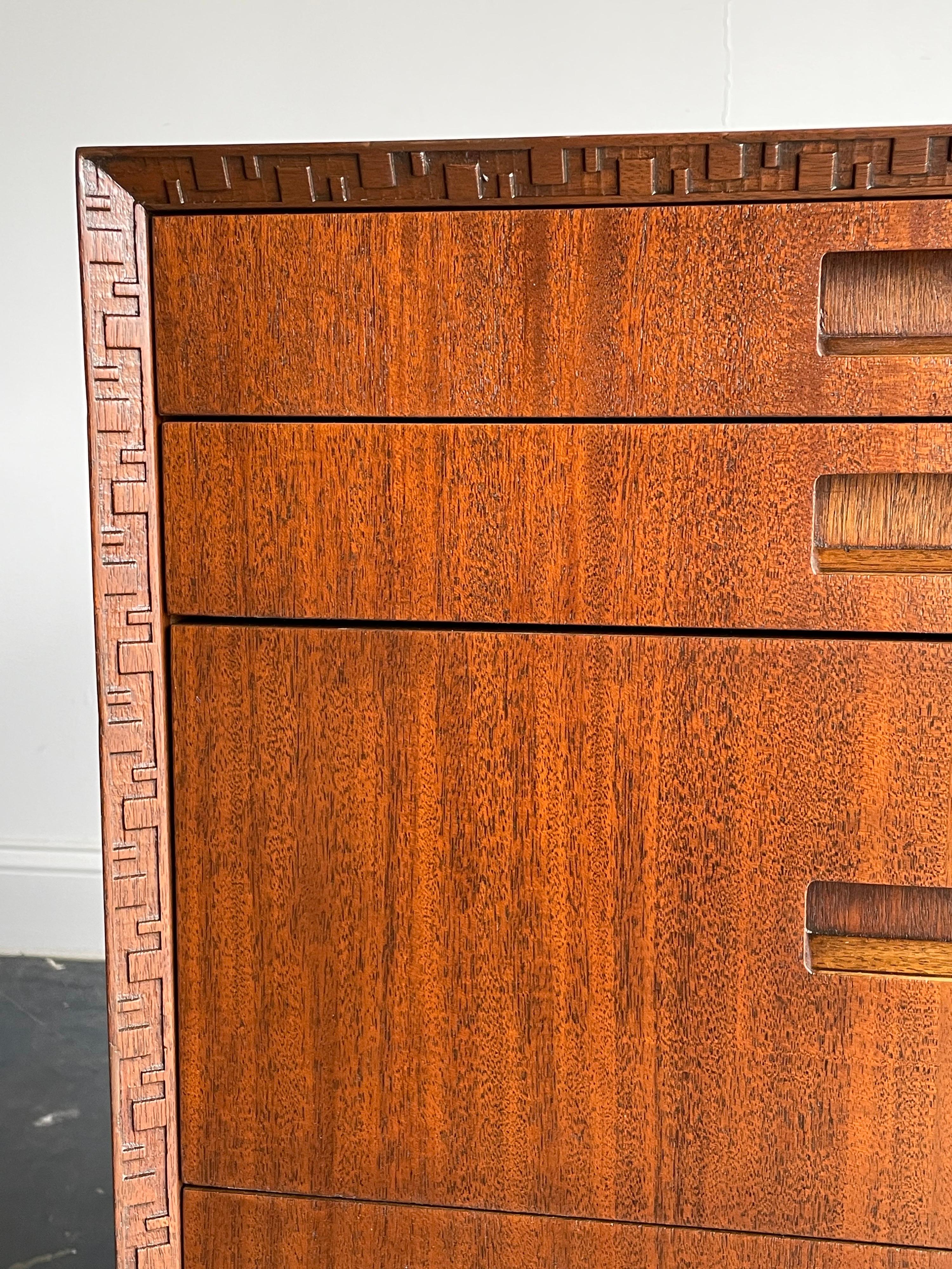 Frank Lloyd Wright for Henredon “Taliesin” Chest of Drawers in Mahogany 4
