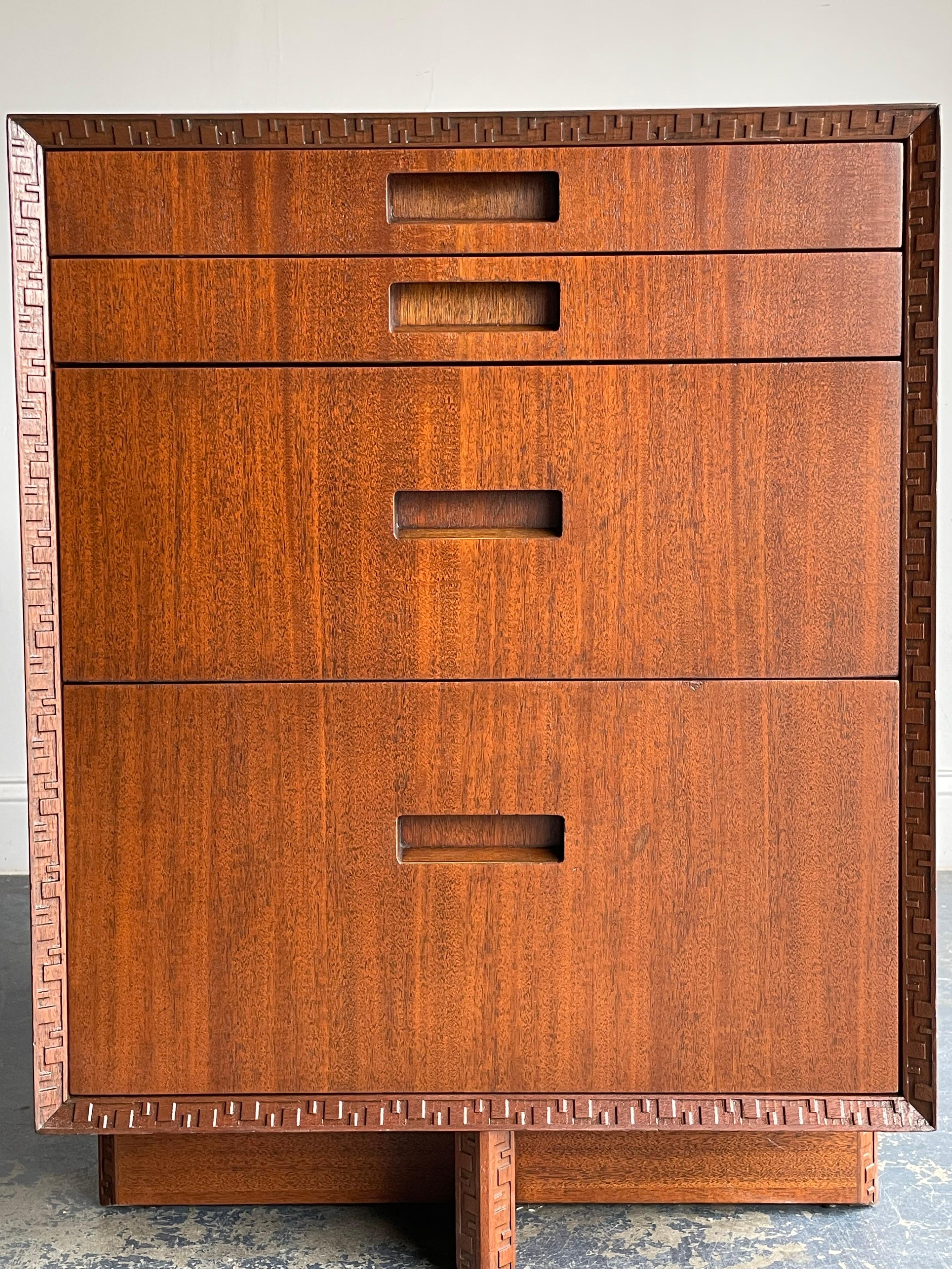 Frank Lloyd Wright for Henredon “Taliesin” Chest of Drawers in Mahogany 5