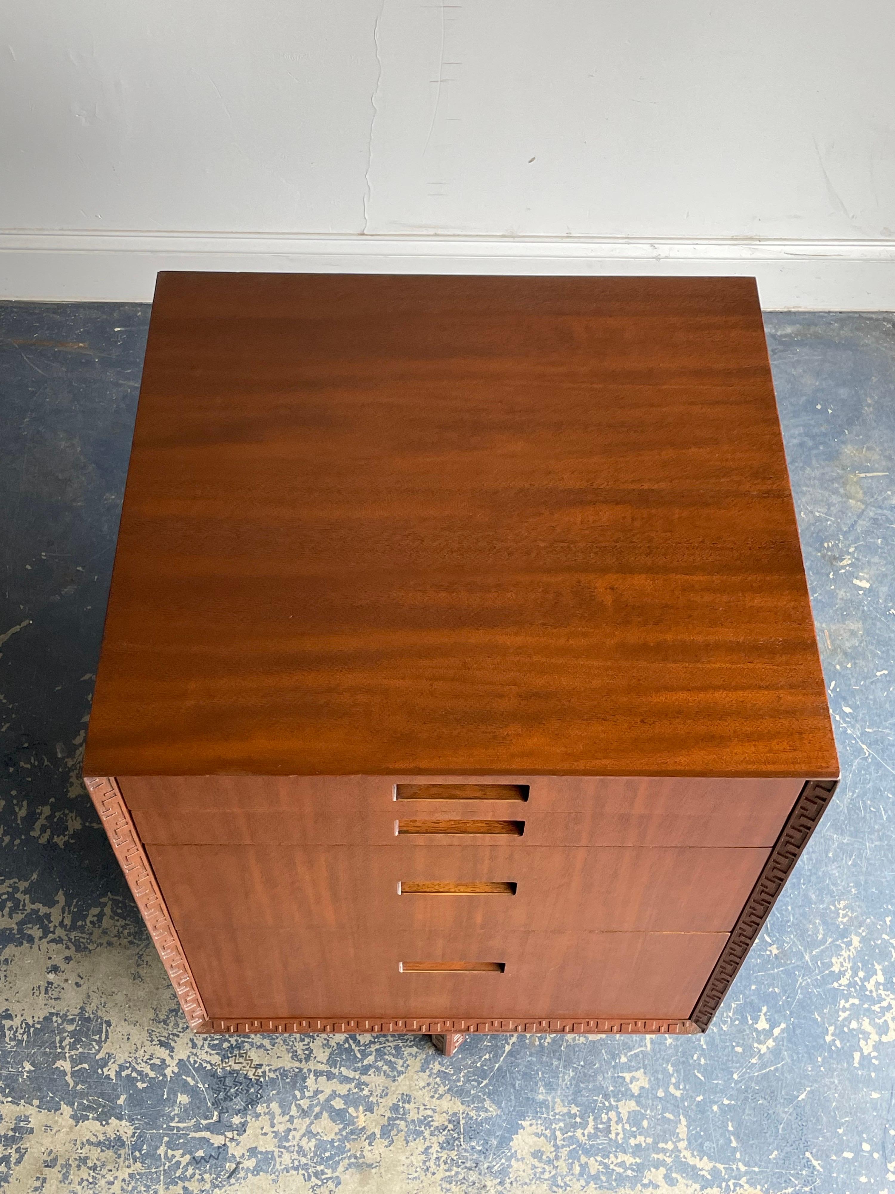 Mid-20th Century Frank Lloyd Wright for Henredon “Taliesin” Chest of Drawers in Mahogany