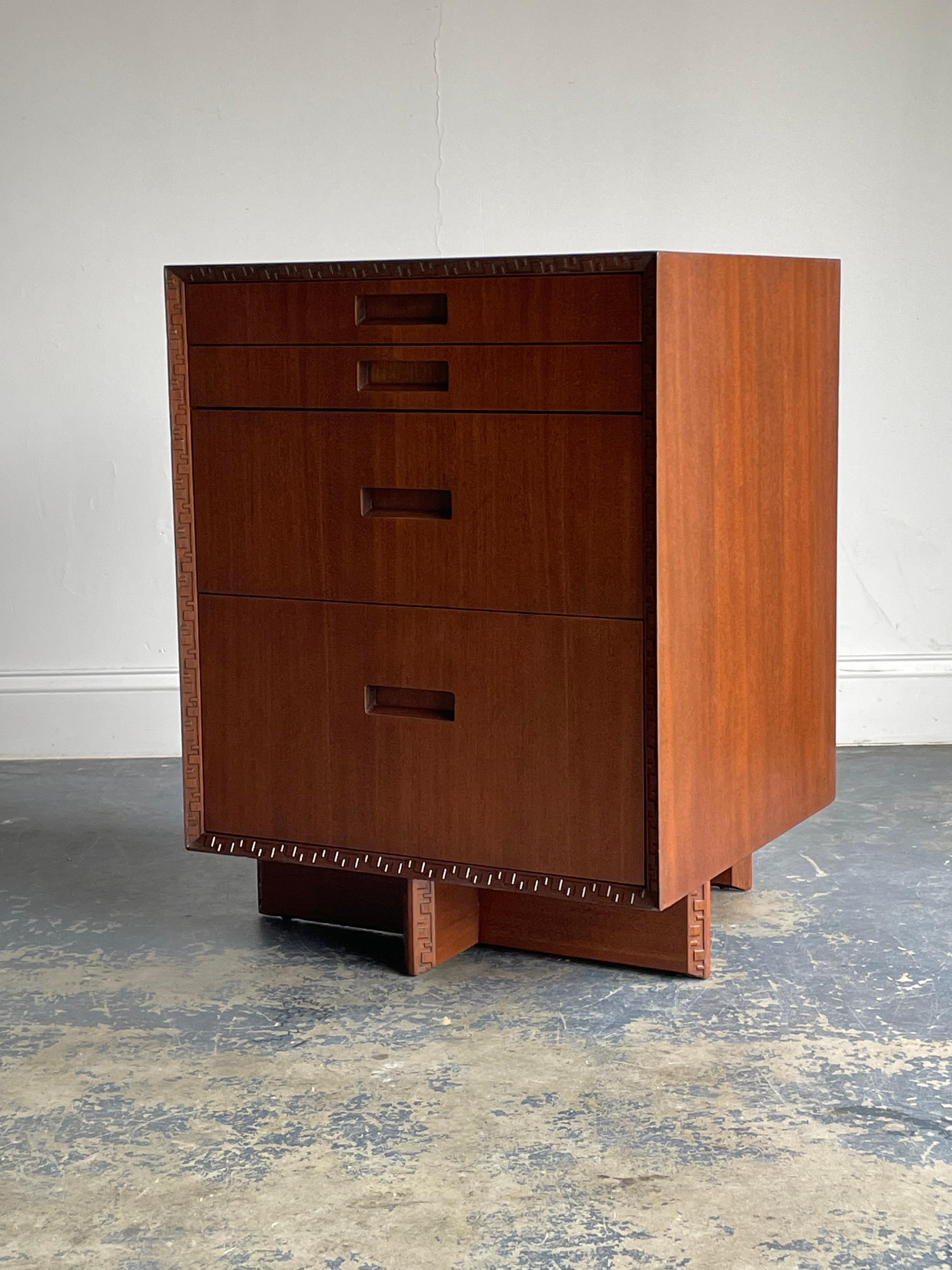 Frank Lloyd Wright for Henredon “Taliesin” Chest of Drawers in Mahogany 2