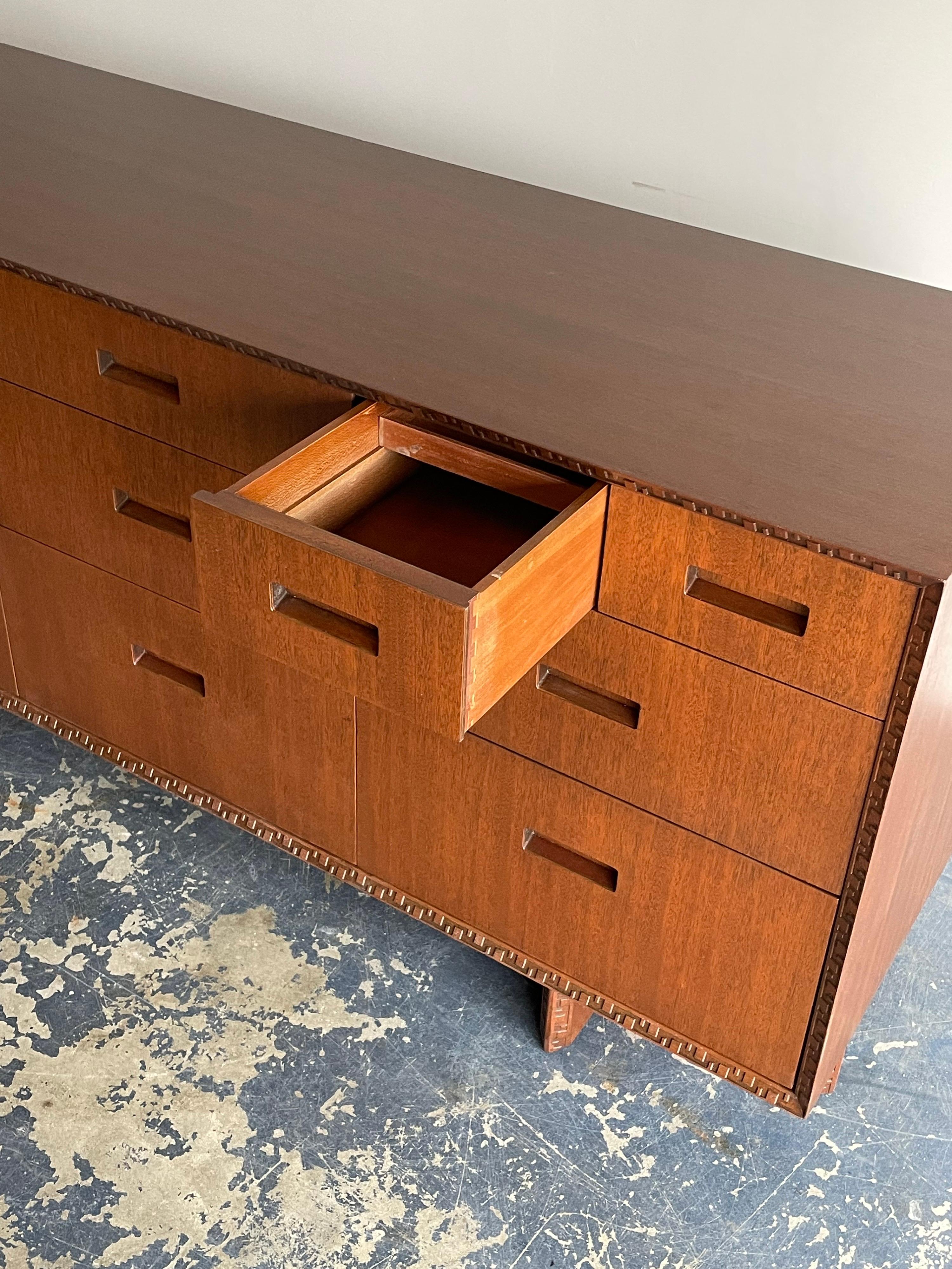 Frank Lloyd Wright for Henredon “Taliesin” Dresser or Sideboard 6