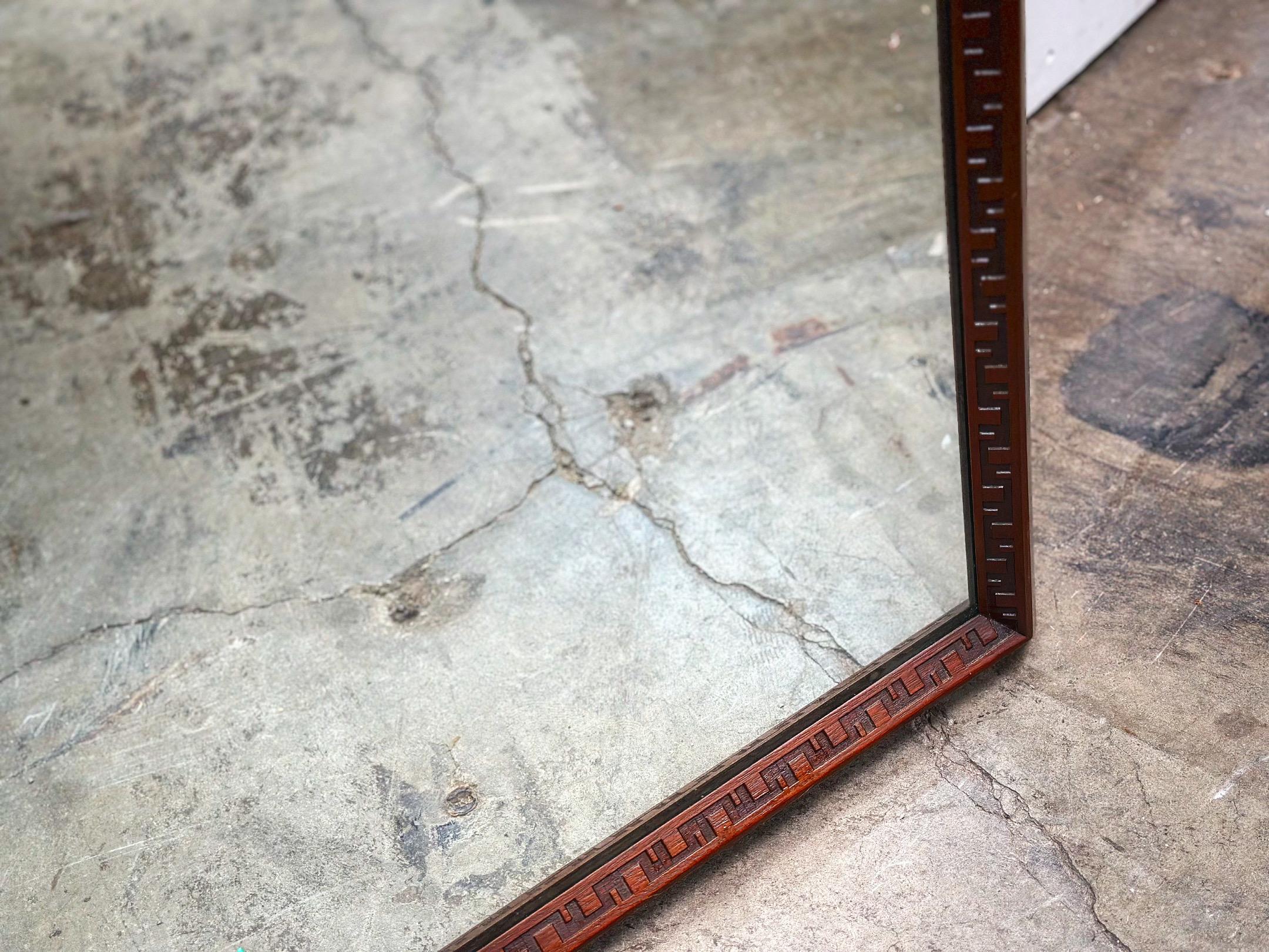 Frank Lloyd Wright for Henredon - Taliesin Group Mirror - Mahogany - Circa 1955 In Good Condition For Sale In Decatur, GA