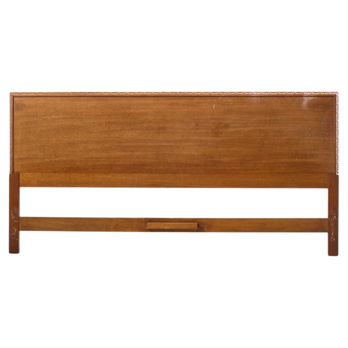 Tête de lit king size en acajou « Taliesin Mid Century » de Frank Lloyd Wright pour Henredon