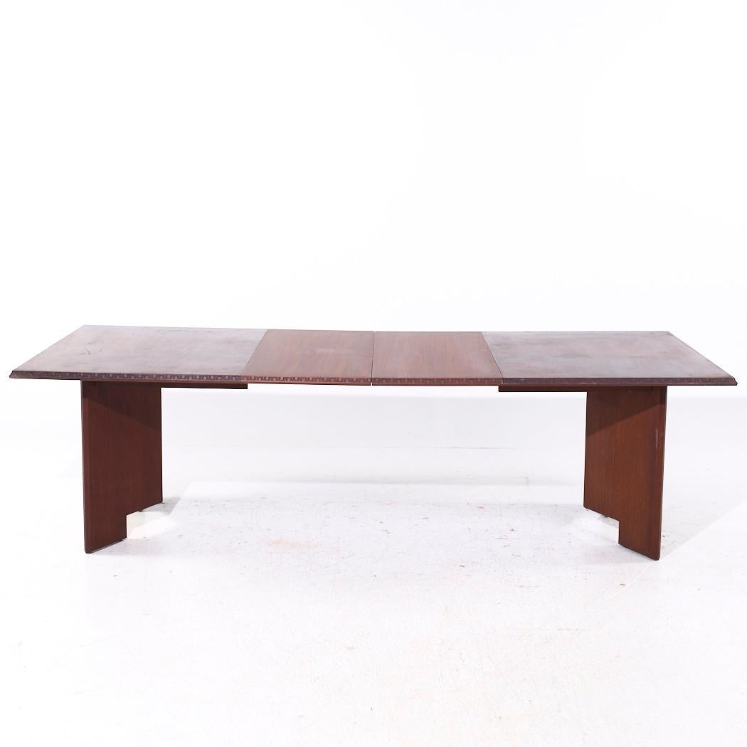Table de salle à manger Taliesin de Frank Lloyd Wright pour Heritage Henredon MCM avec 2 rallonges en vente 5