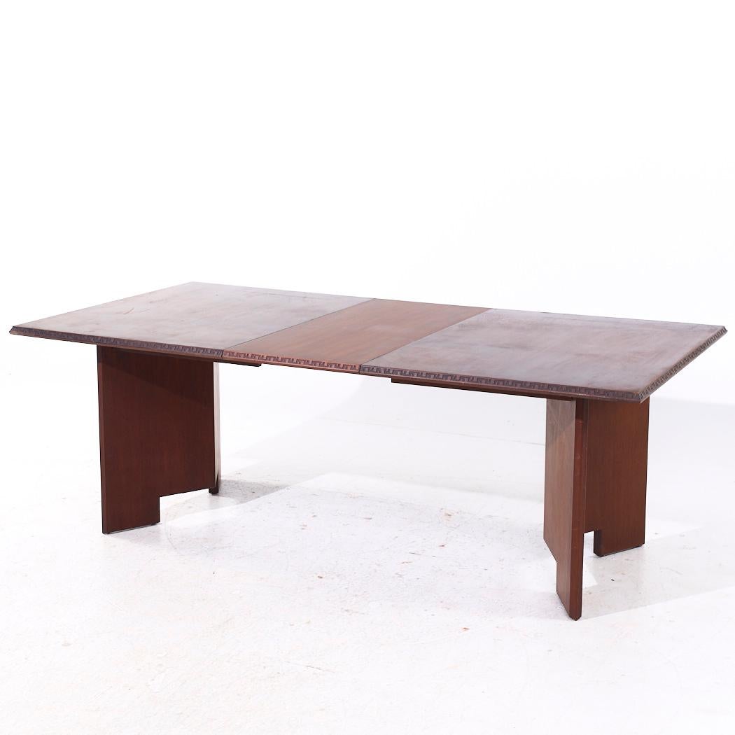 Table de salle à manger Taliesin de Frank Lloyd Wright pour Heritage Henredon MCM avec 2 rallonges en vente 6