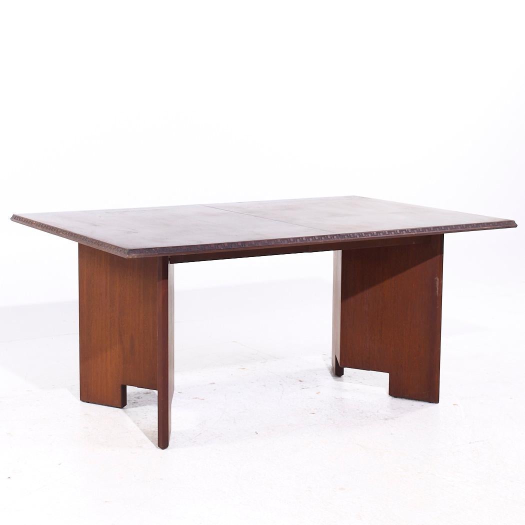 Américain Table de salle à manger Taliesin de Frank Lloyd Wright pour Heritage Henredon MCM avec 2 rallonges en vente