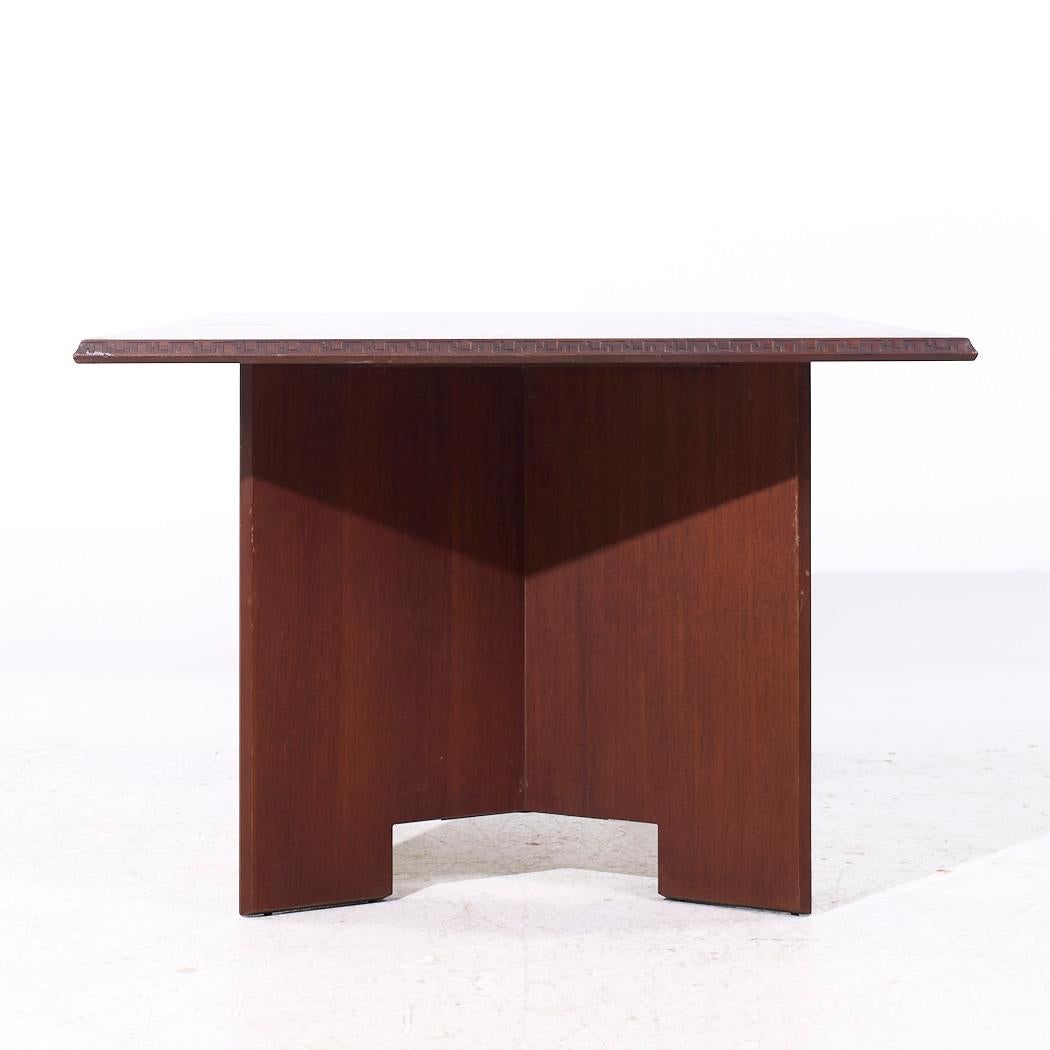 Acajou Table de salle à manger Taliesin de Frank Lloyd Wright pour Heritage Henredon MCM avec 2 rallonges en vente