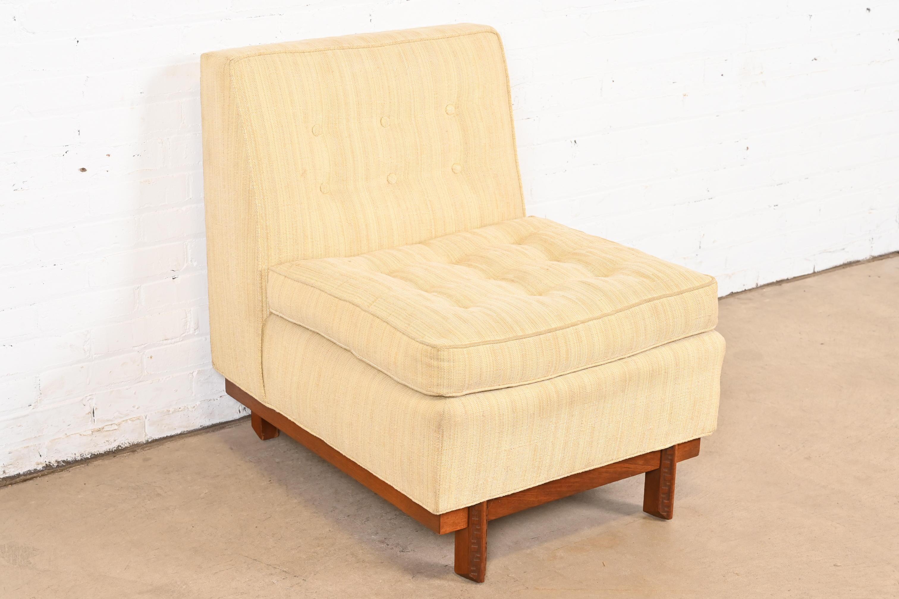 Mid-Century Modern Frank Lloyd Wright for Heritage Henredon Taliesin Armless Lounge Chair, 1950s