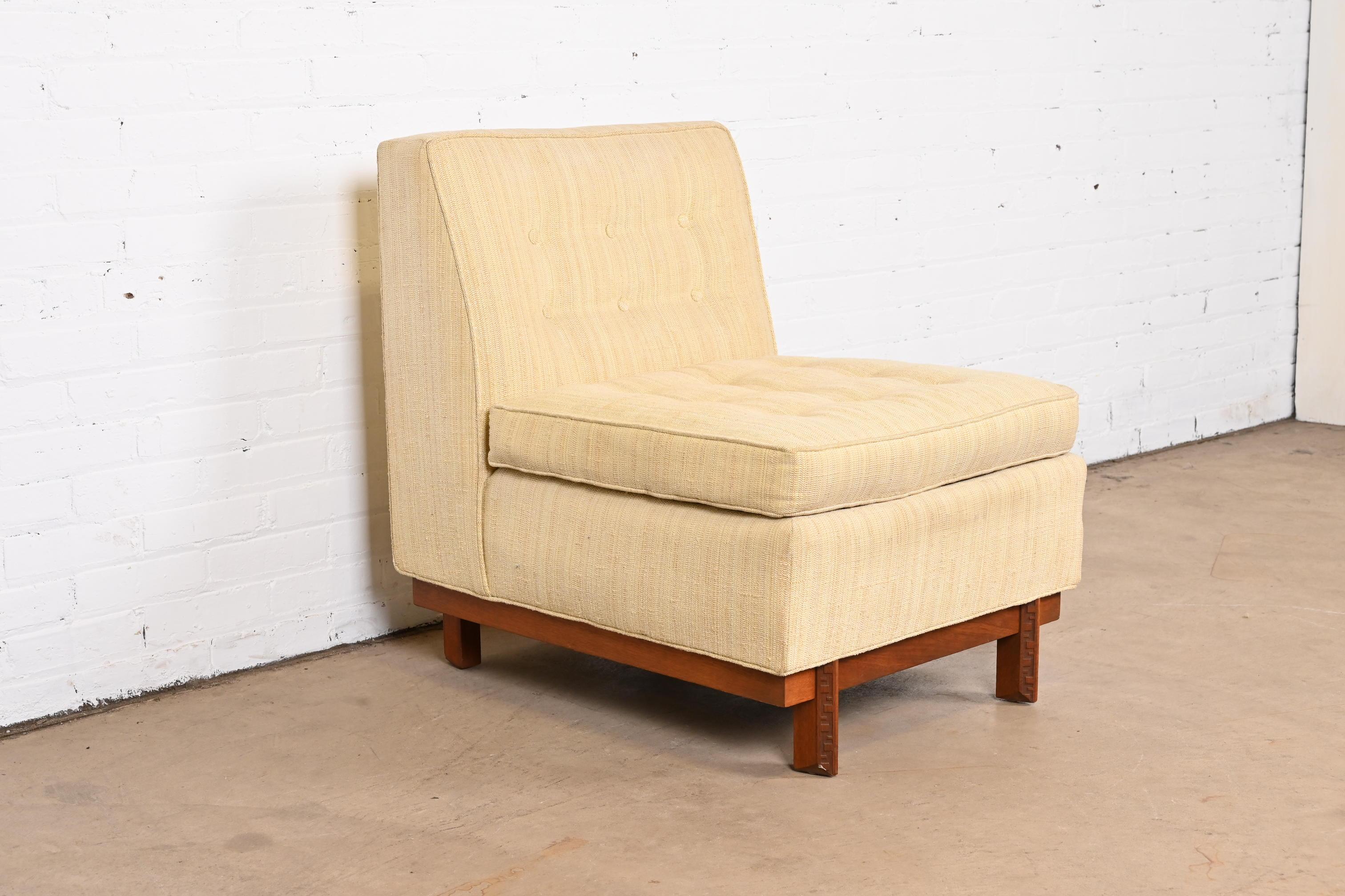 American Frank Lloyd Wright for Heritage Henredon Taliesin Armless Lounge Chair, 1950s