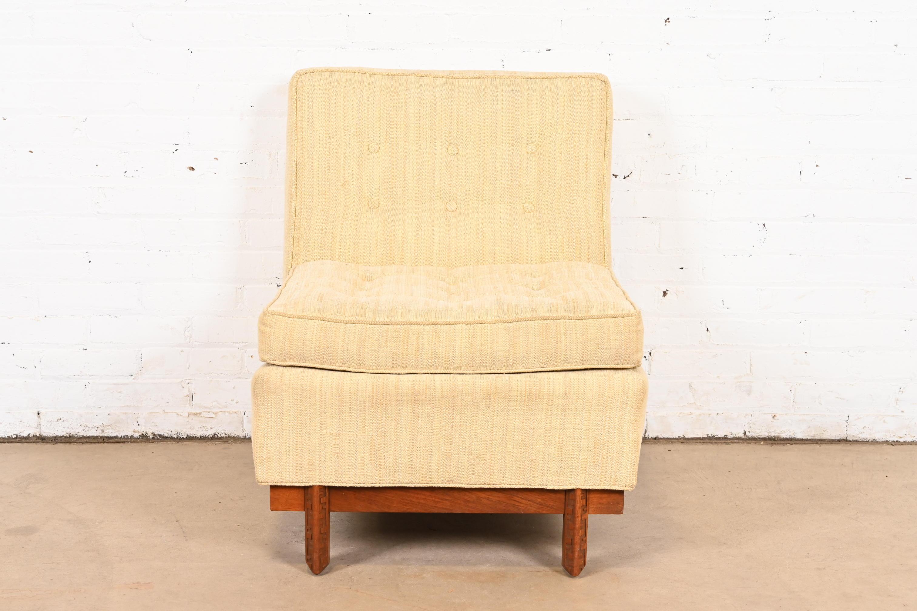 American Frank Lloyd Wright for Heritage Henredon Taliesin Armless Lounge Chair, 1950s