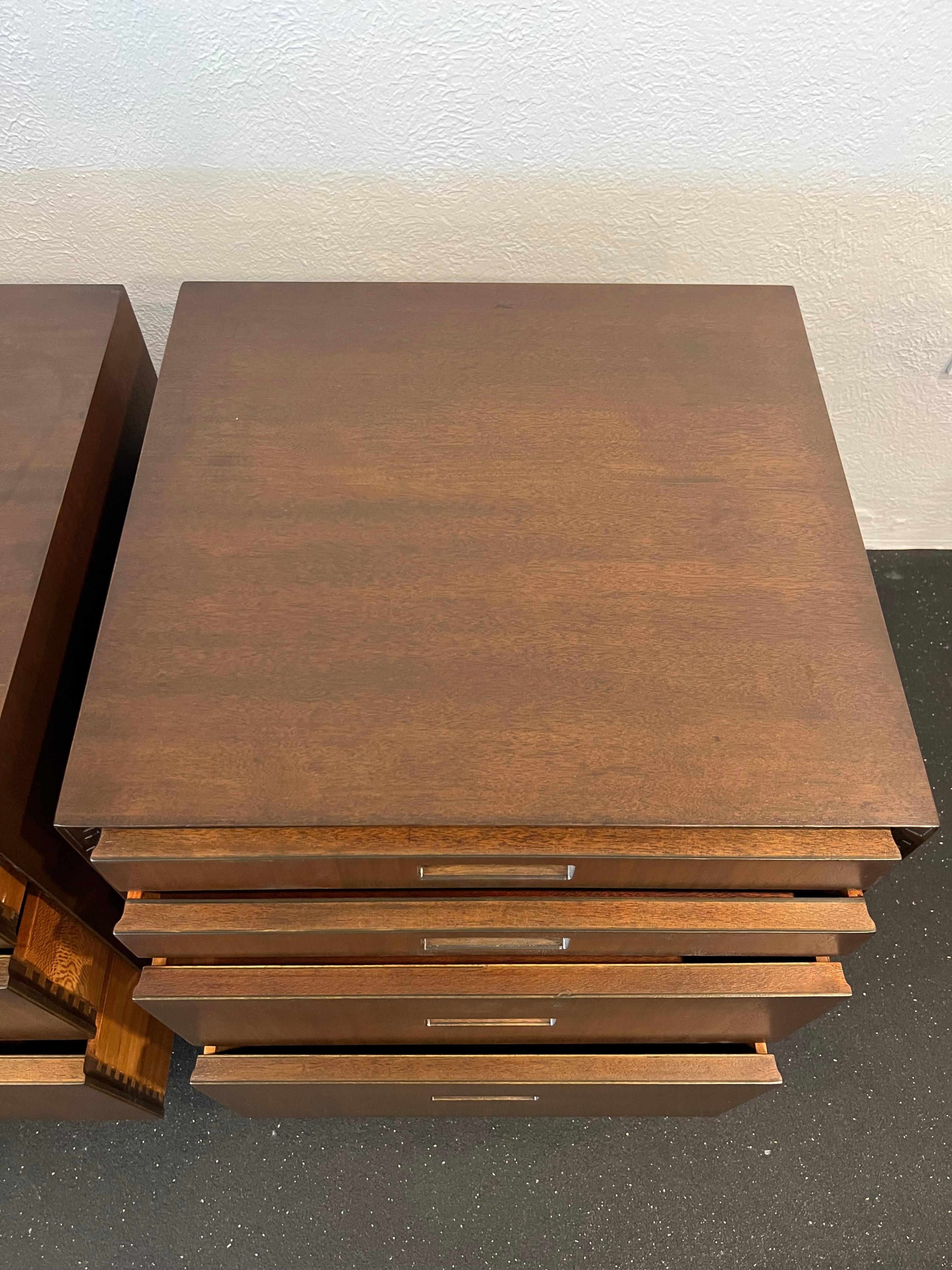 Frank Lloyd Wright for Heritage Henredon “Taliesin” Cabinets- A Pair In Good Condition For Sale In West Palm Beach, FL