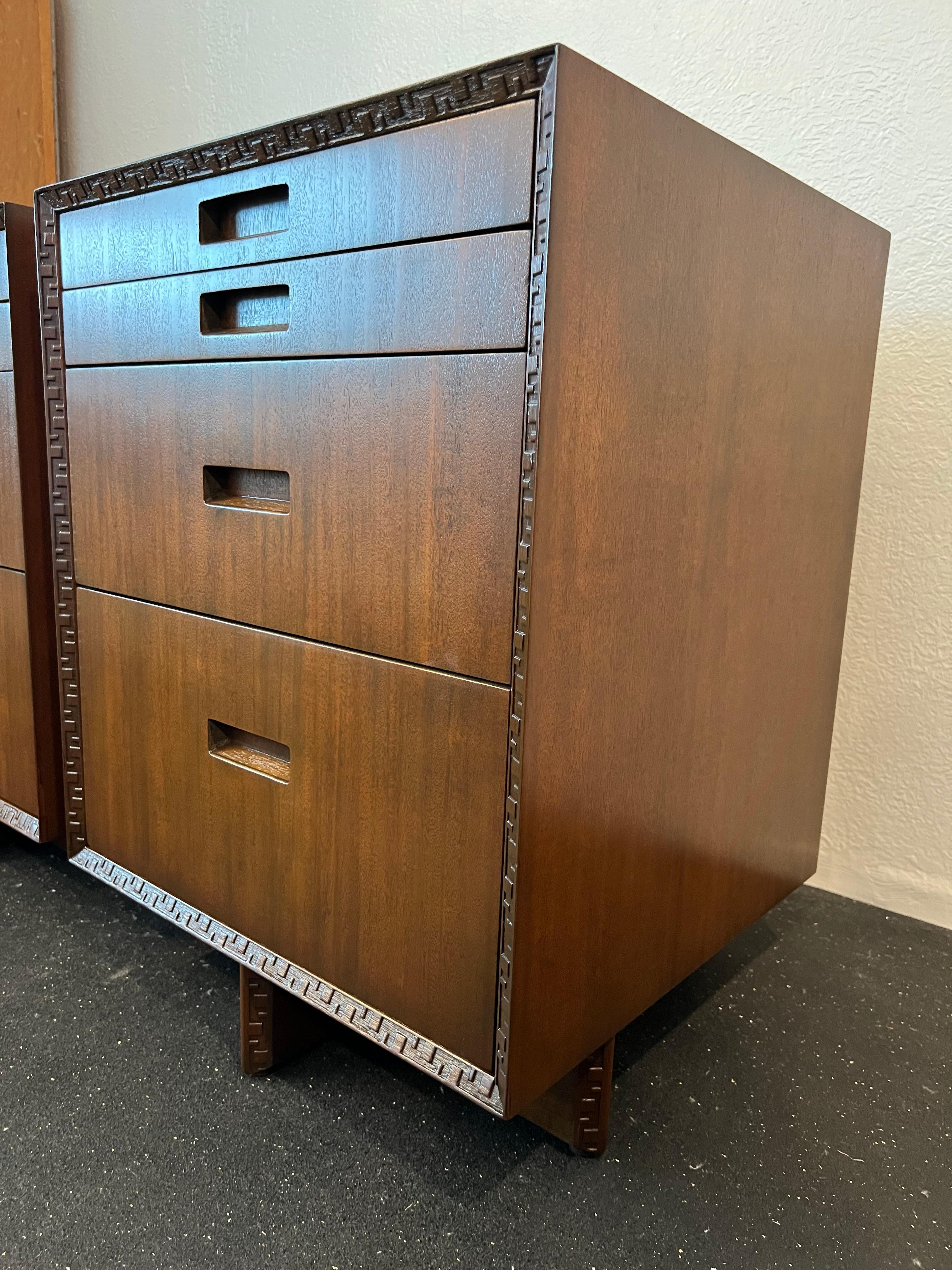 Frank Lloyd Wright for Heritage Henredon “Taliesin” Cabinets- A Pair For Sale 1