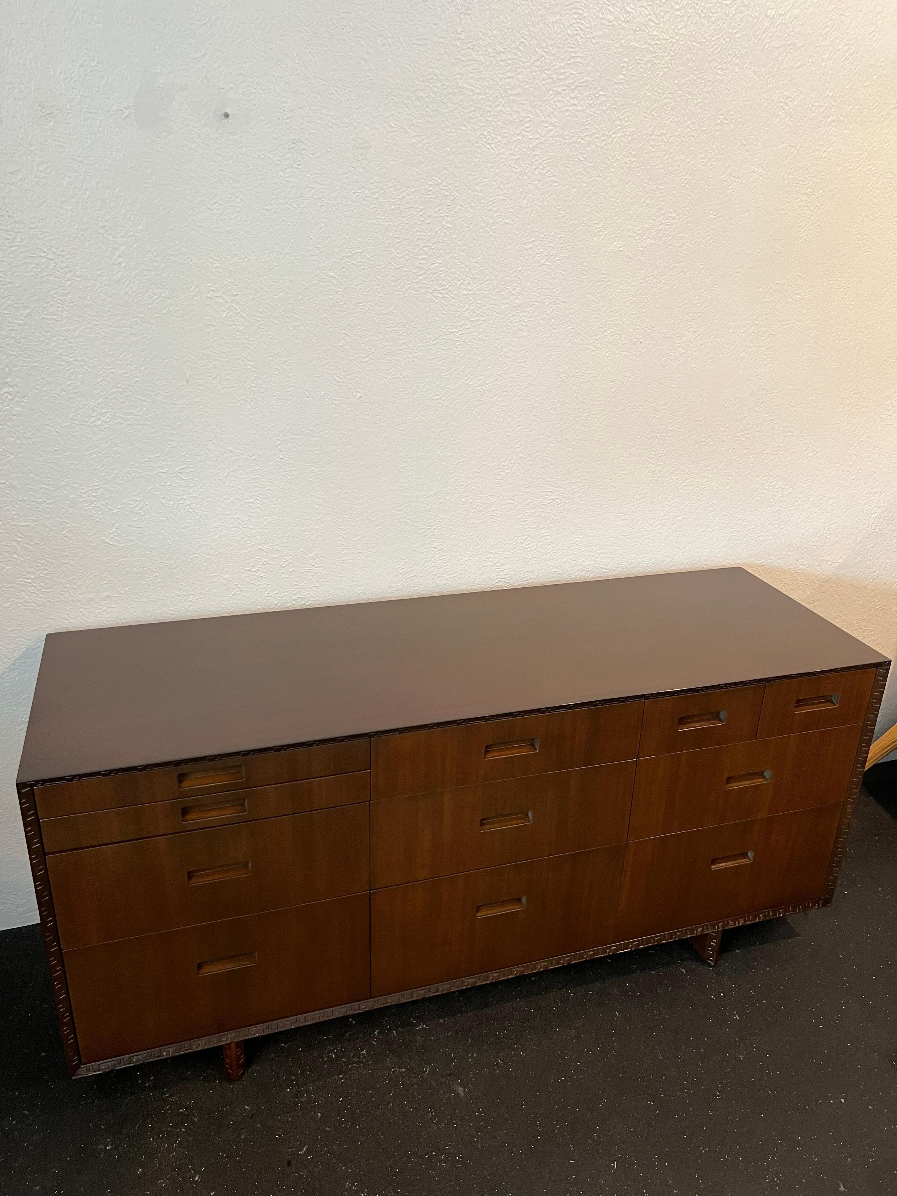 Mid-20th Century Frank Lloyd Wright for Heritage Henredon “Taliesin” Dresser For Sale