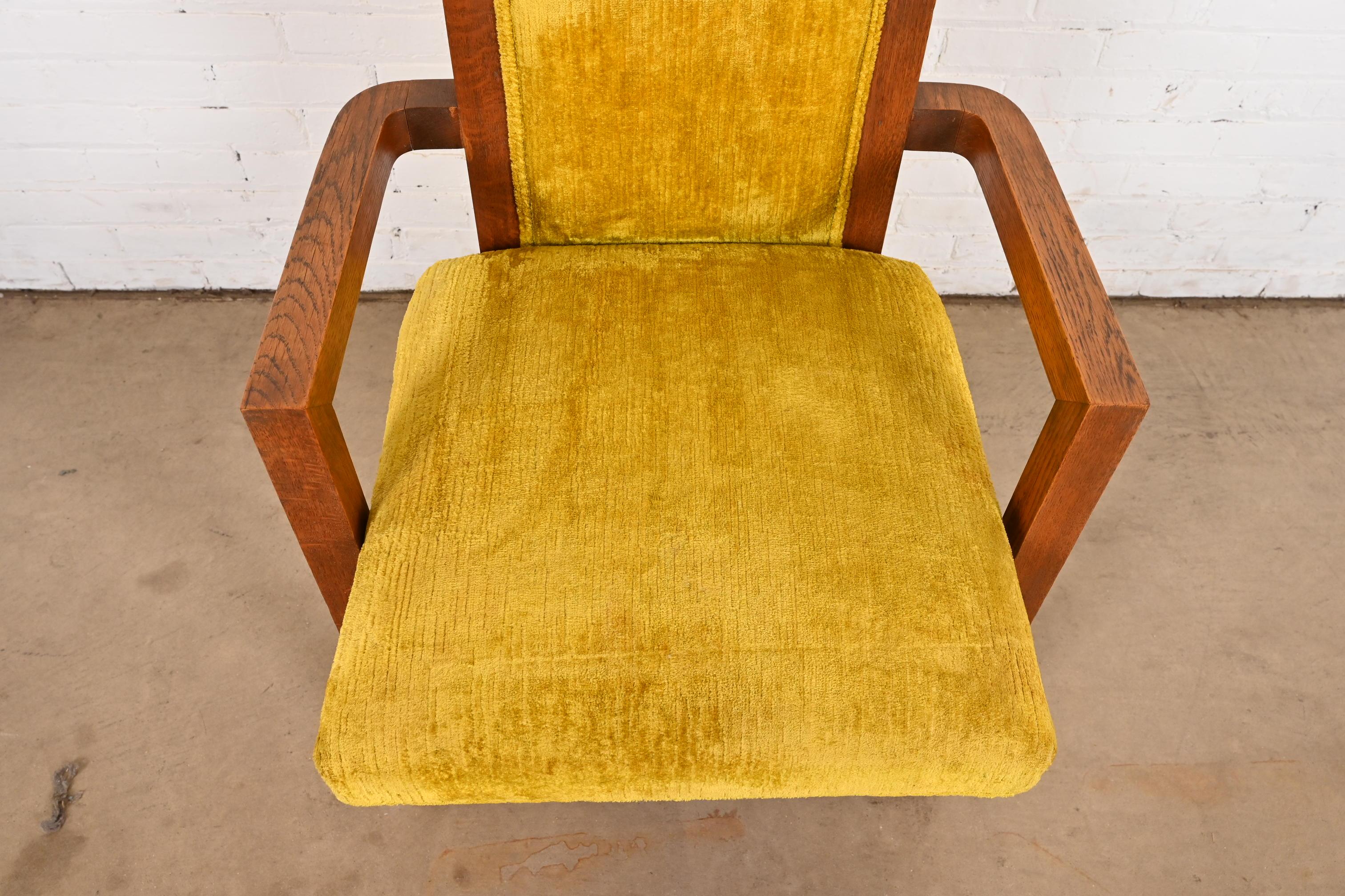 Frank Lloyd Wright for Heritage Henredon Taliesin High Back Armchairs, Pair For Sale 3