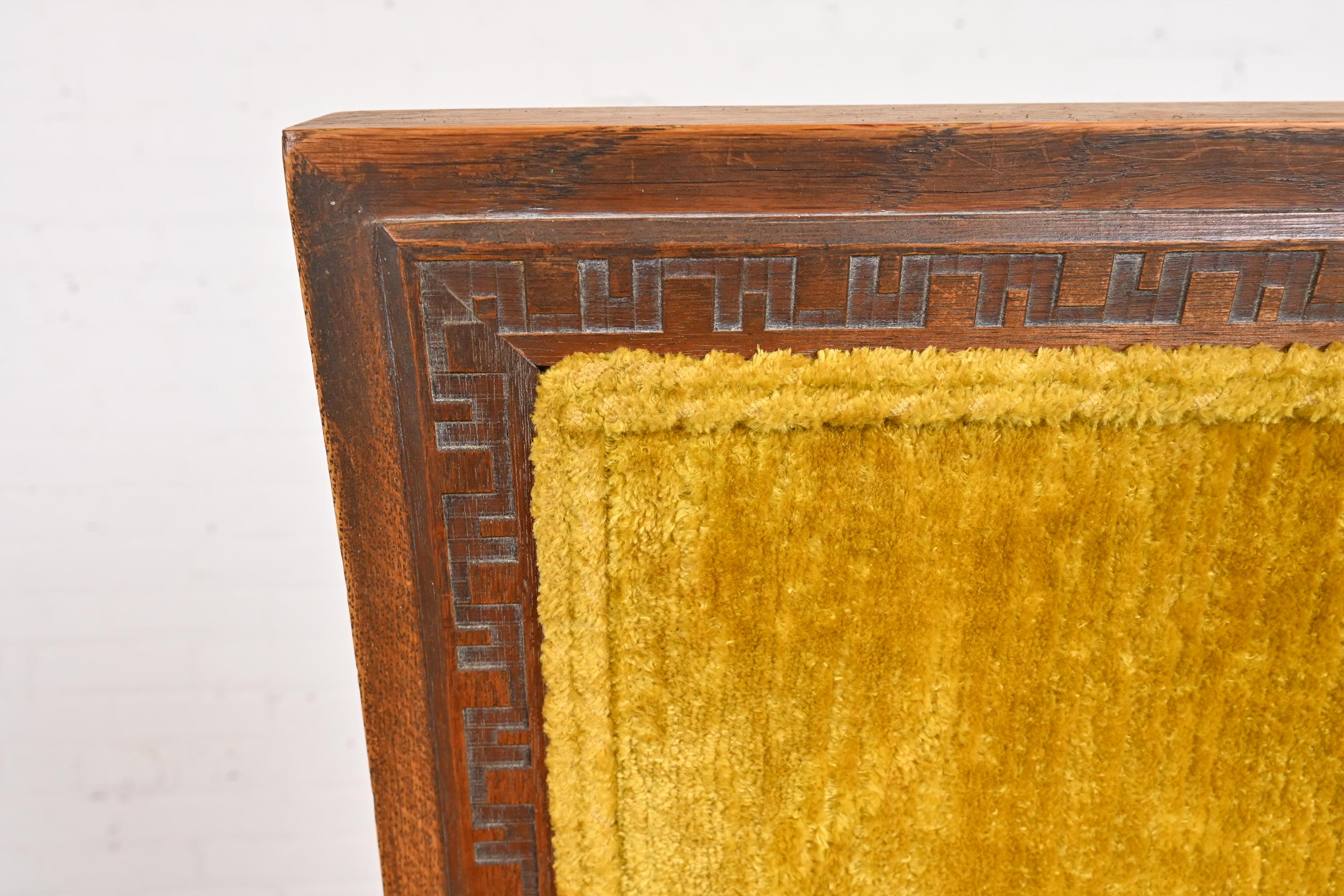 Frank Lloyd Wright for Heritage Henredon Taliesin High Back Armchairs, Pair For Sale 5